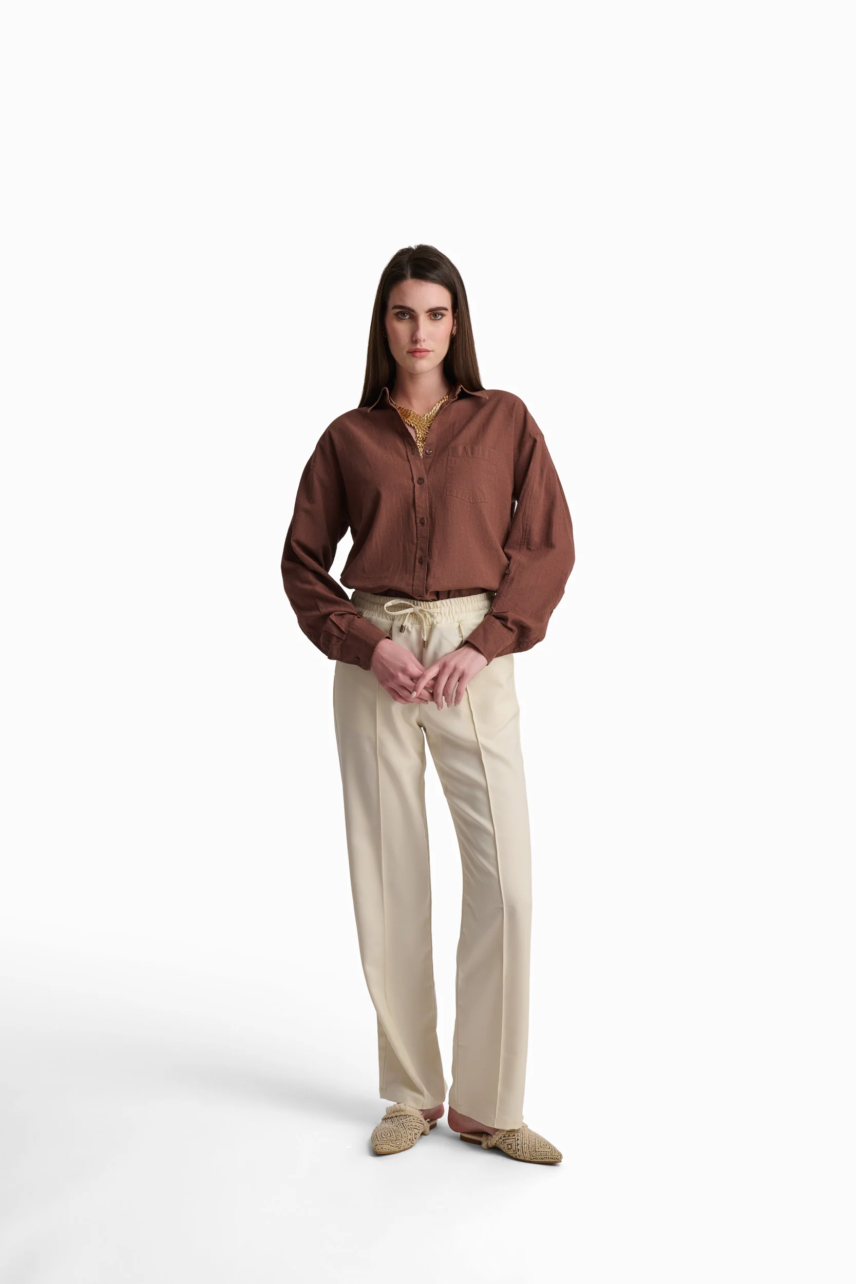Cream Cotton-Linen Shirt - Image 7