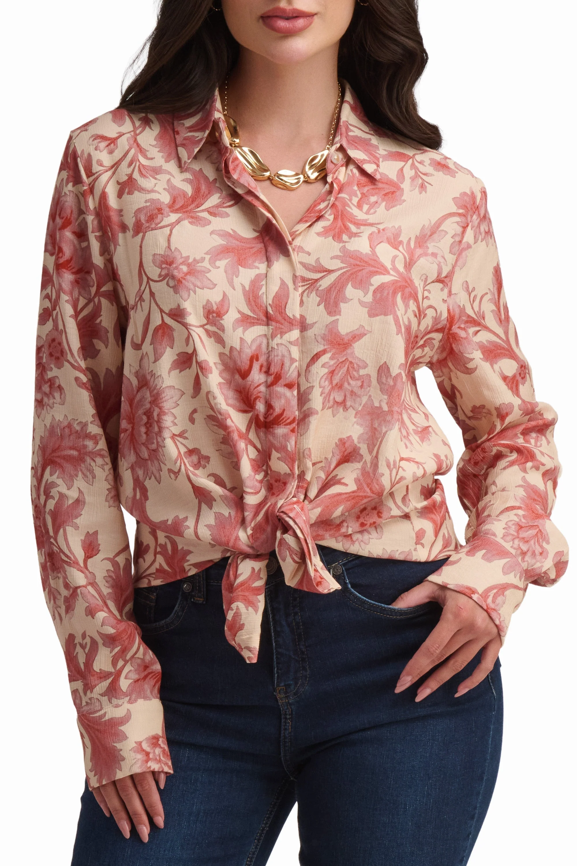 Coral Bloom Blouse - Image 2