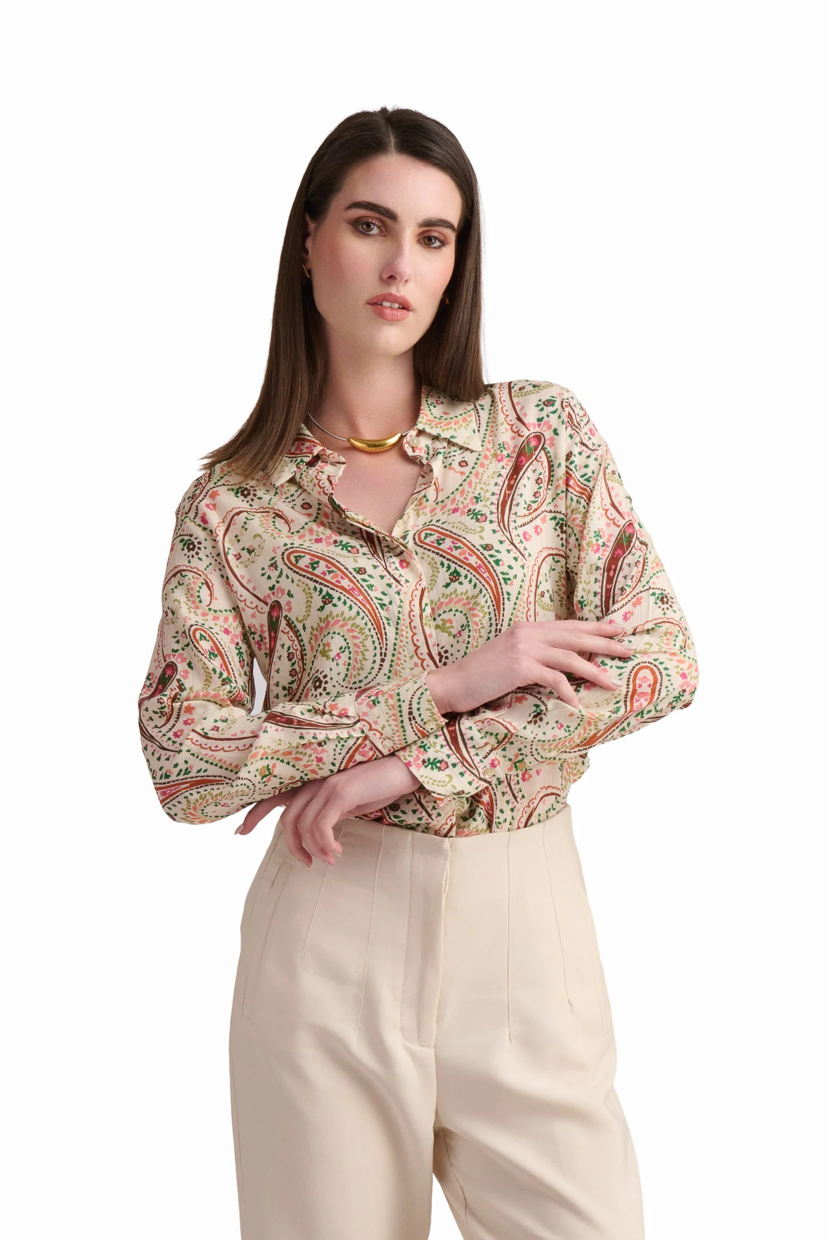 Paisley Print Viscose Shirt