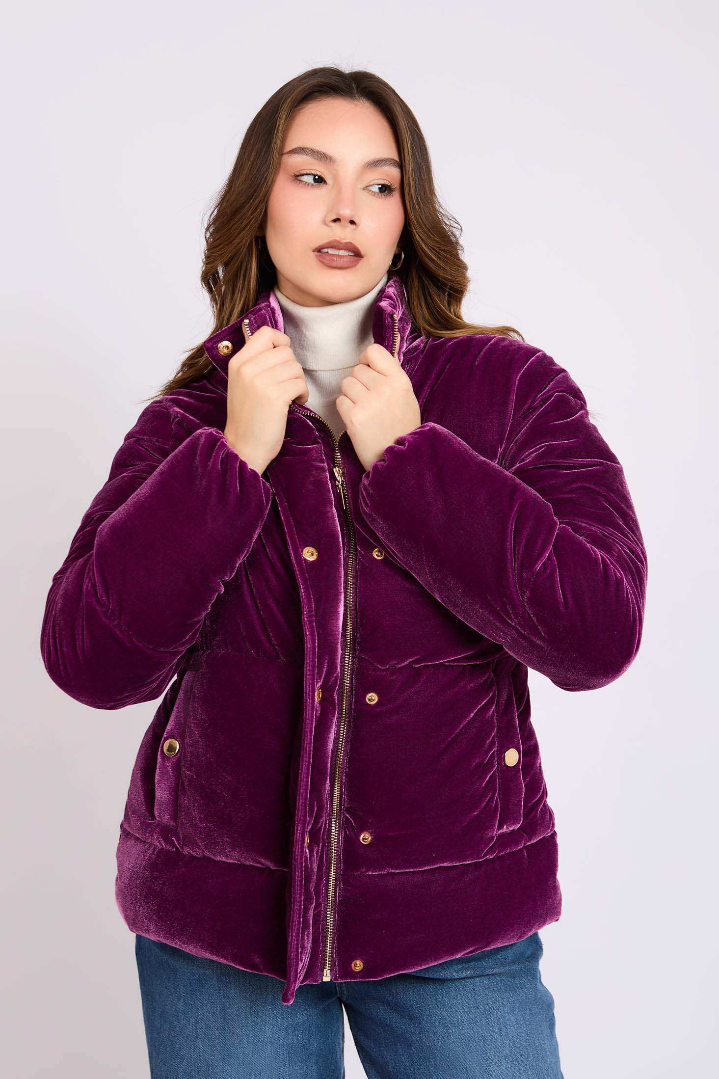 Women Regular Fit Jacket Purple - Image 6