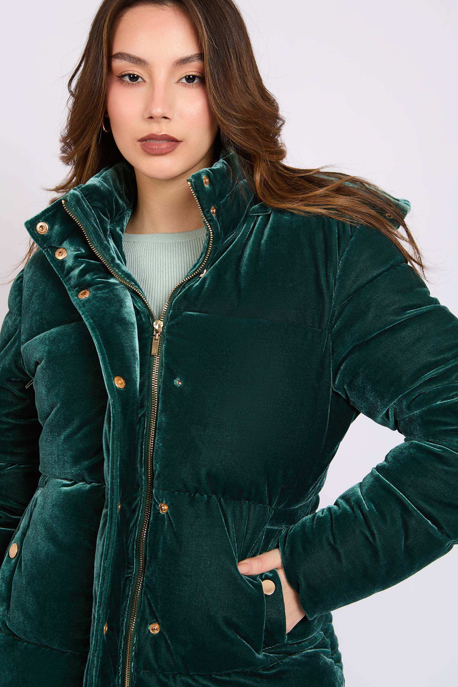 Women Regular Fit Jacket Green - Image 3