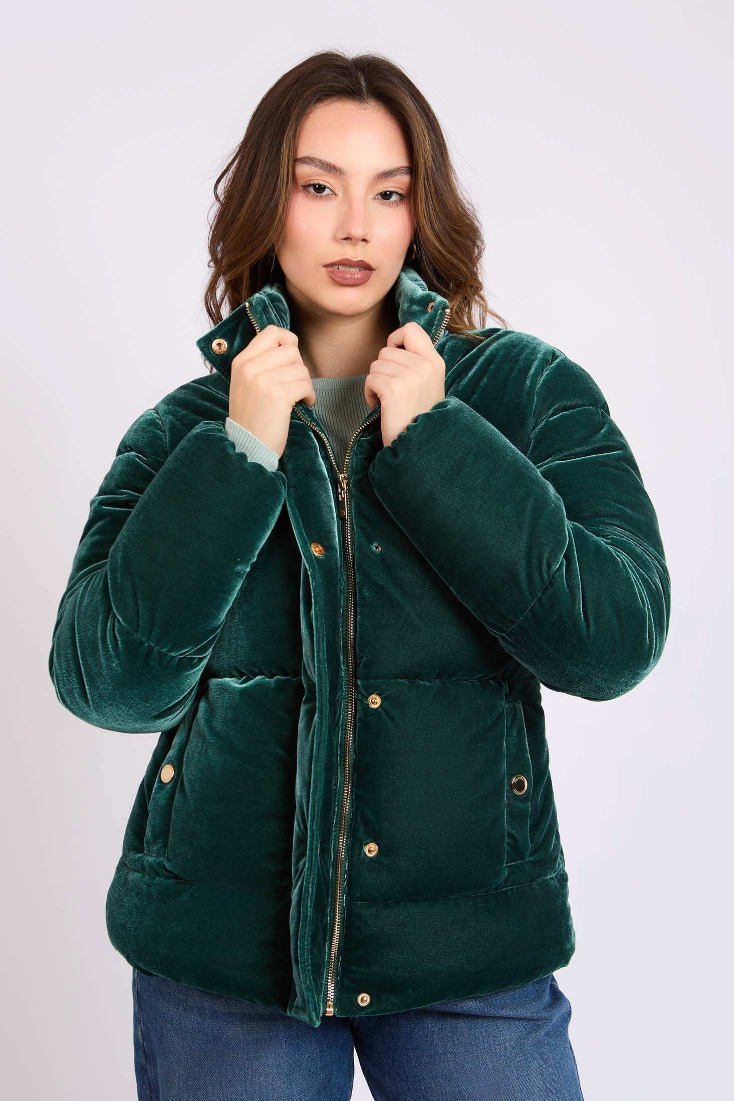 Women Regular Fit Jacket Green - Image 6