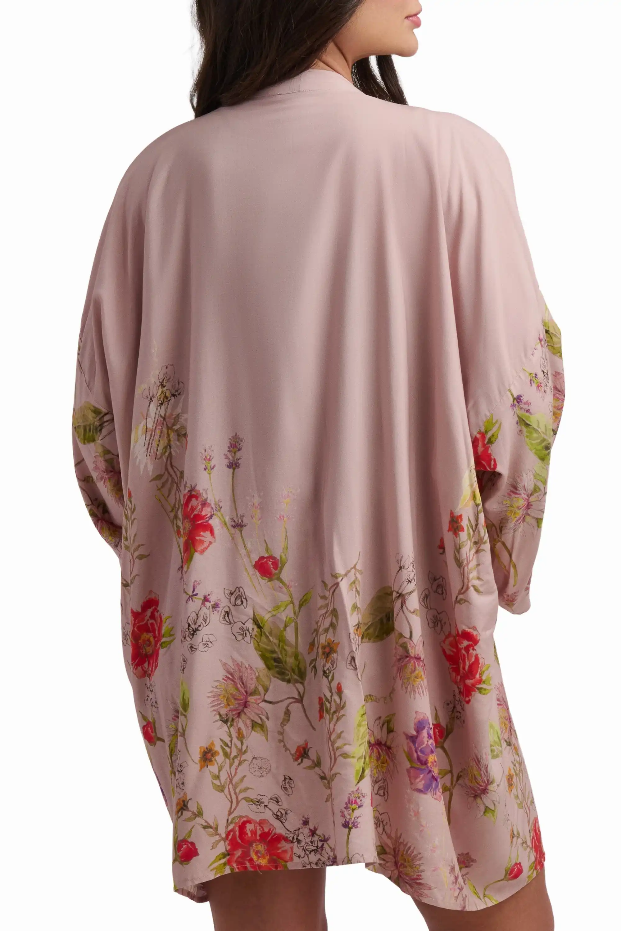 Soft Pink Floral Kimono - Image 4