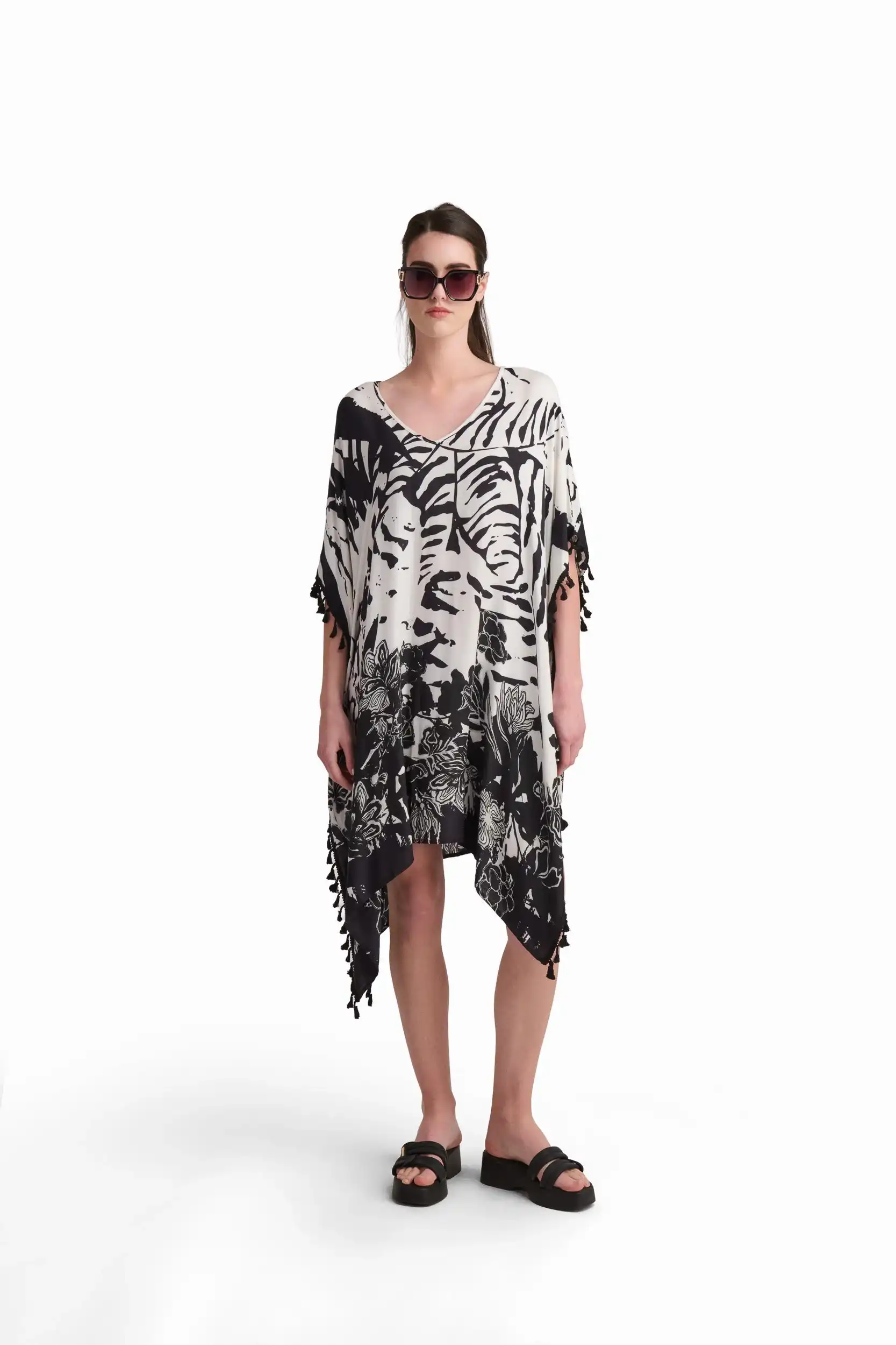 Printed Viscose Beach Cover-Up