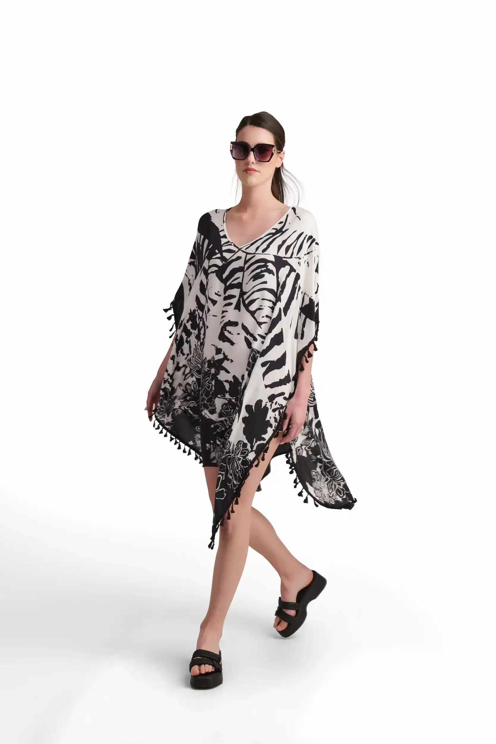Printed Viscose Beach Cover-Up - Image 2