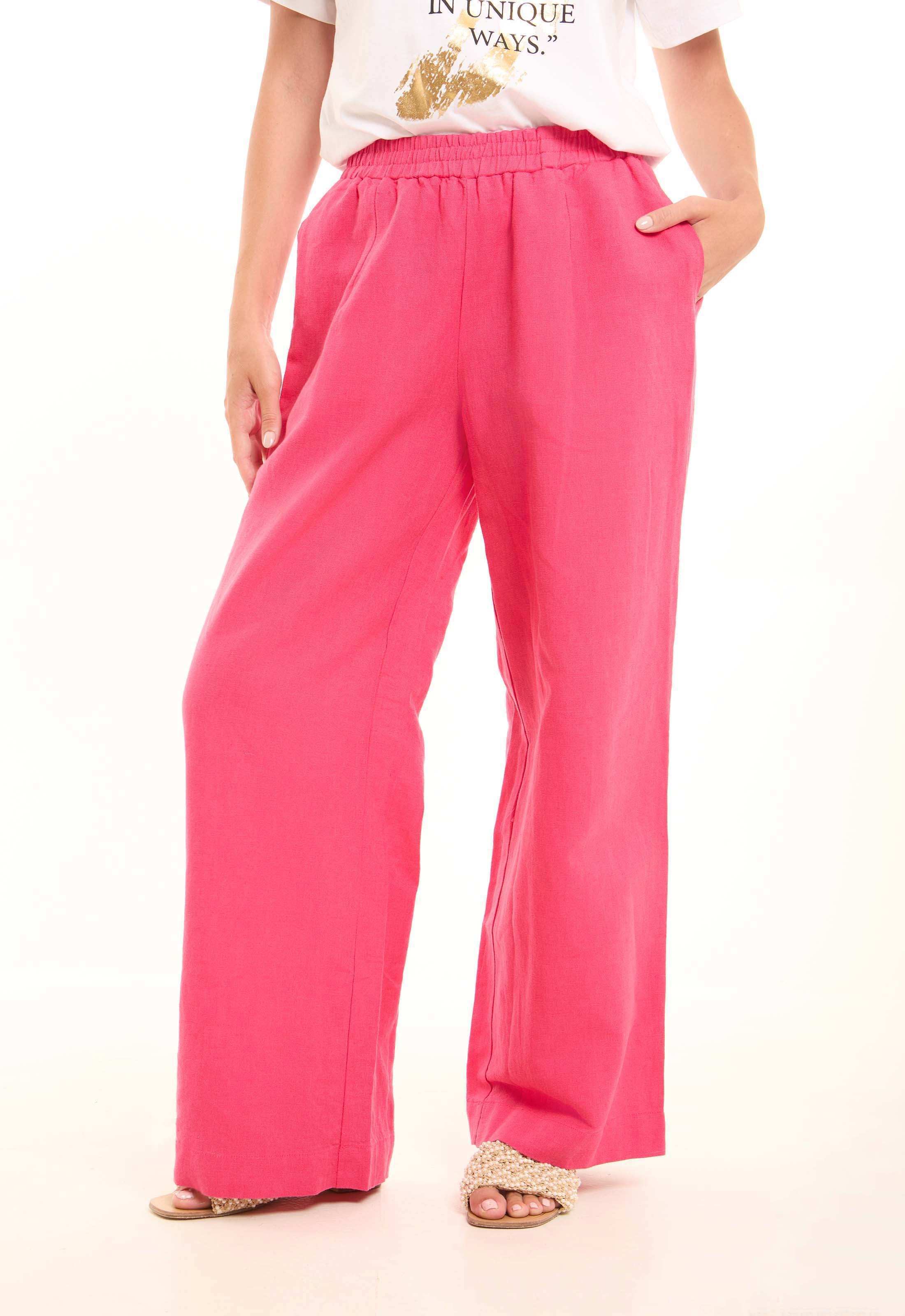 Relaxed Wide-Leg Linen Pants - Image 10
