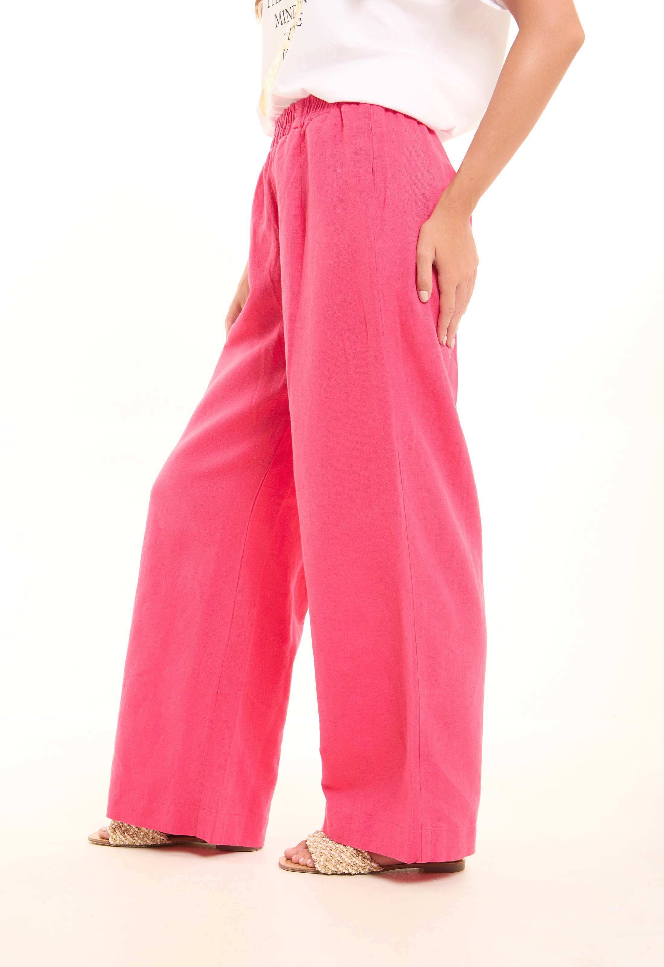 Relaxed Wide-Leg Linen Pants - Image 11