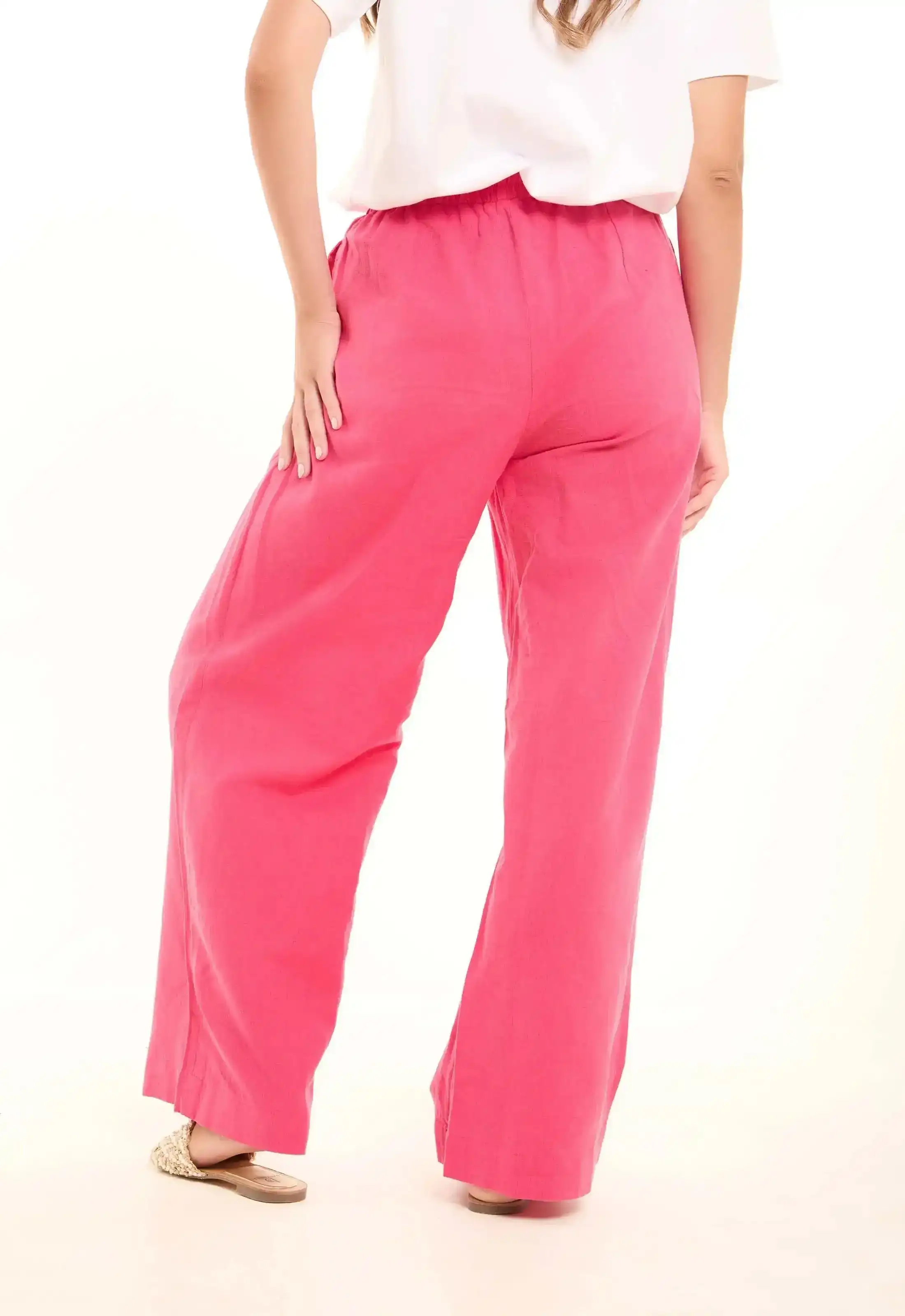 Relaxed Wide-Leg Linen Pants - Image 12