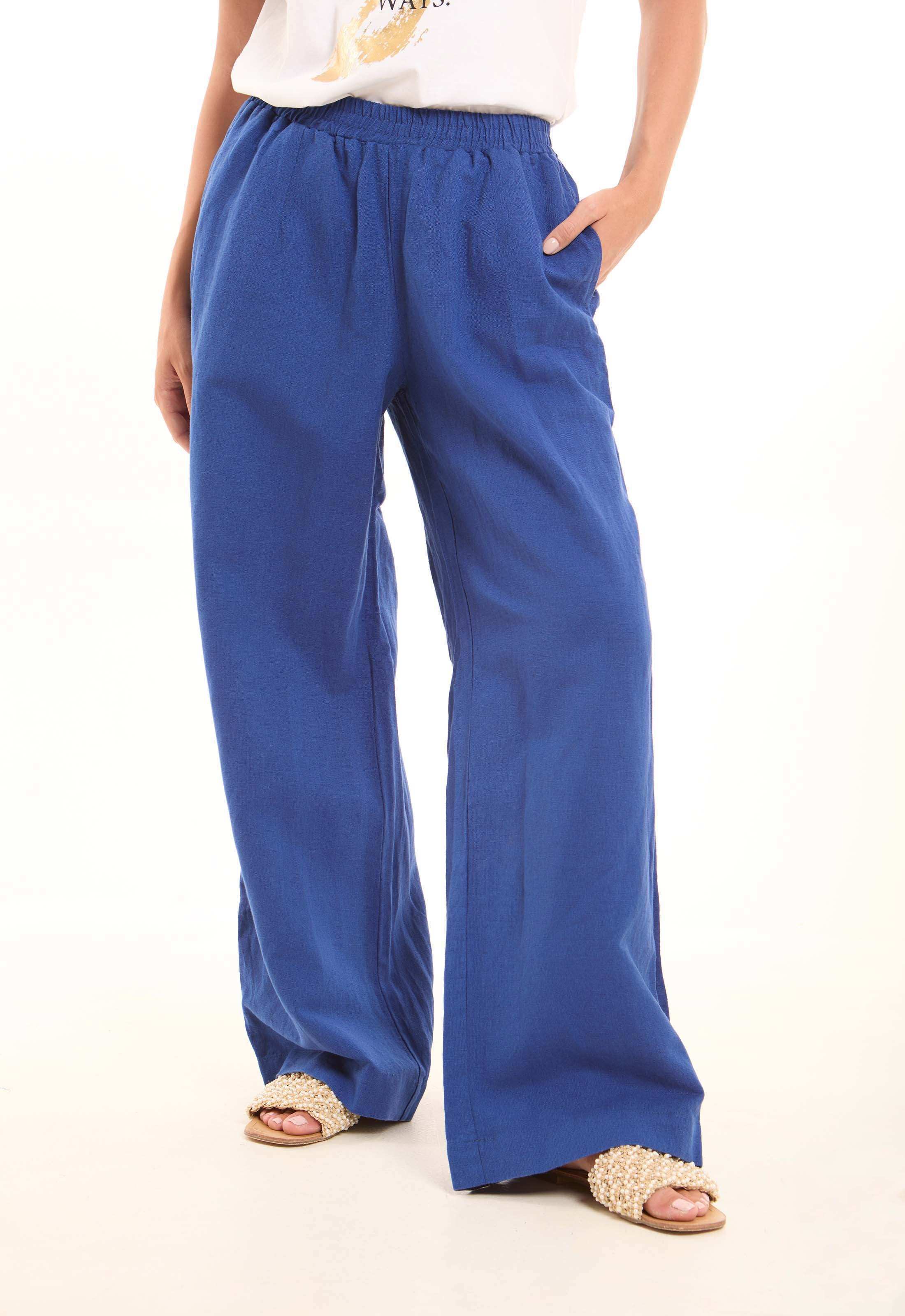 Relaxed Wide-Leg Linen Pants - Image 14