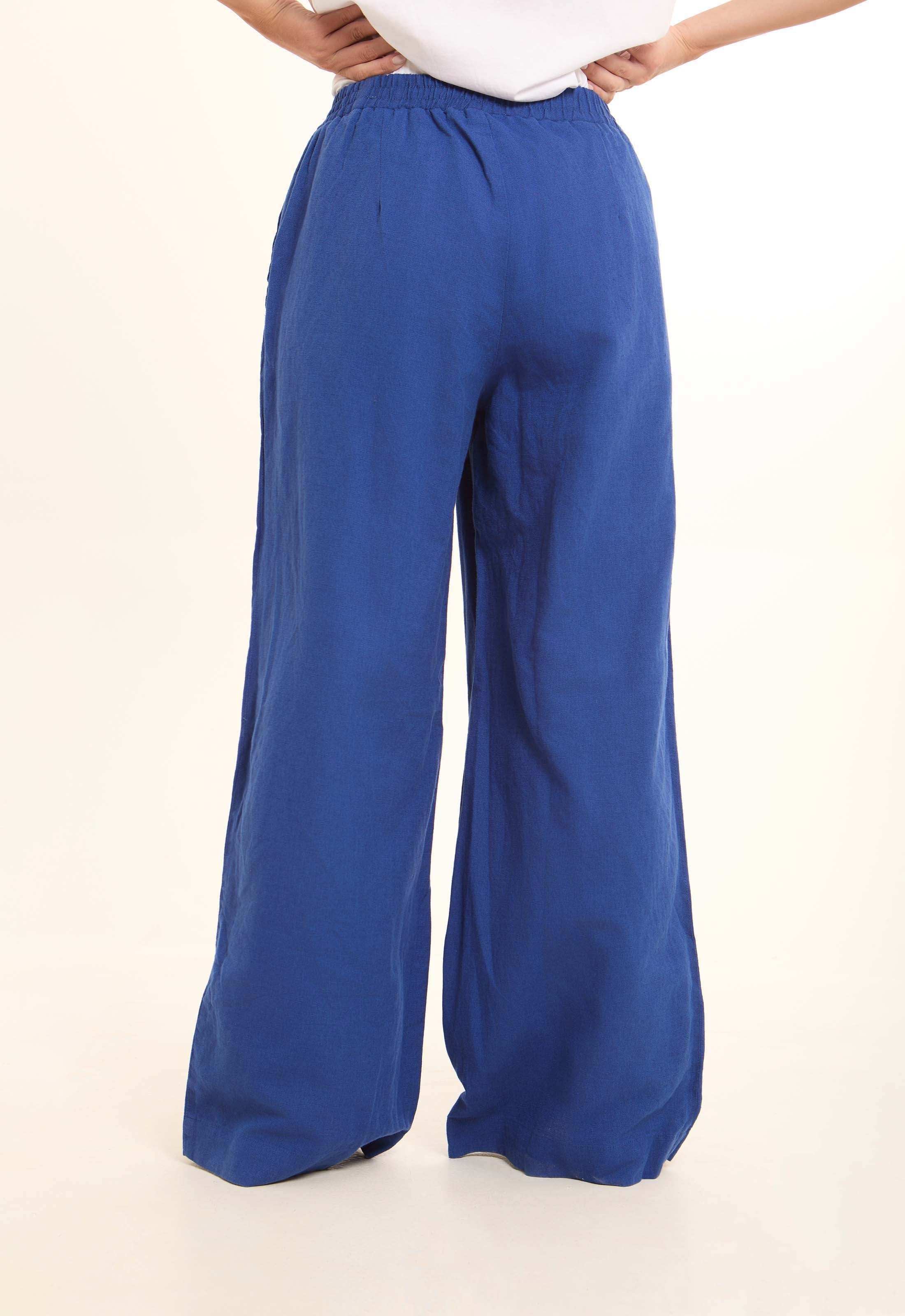 Relaxed Wide-Leg Linen Pants - Image 16
