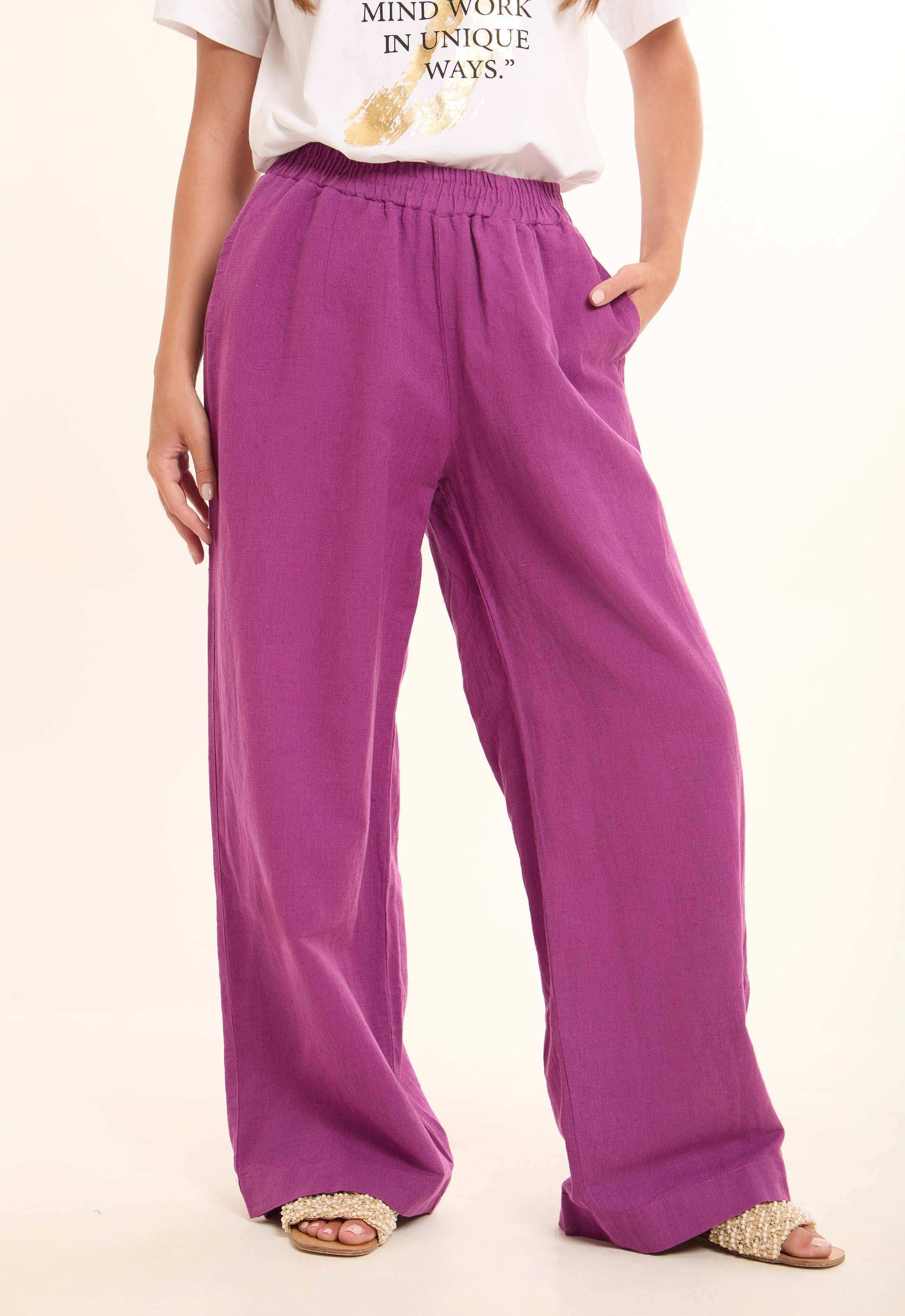 Relaxed Wide-Leg Linen Pants - Image 2