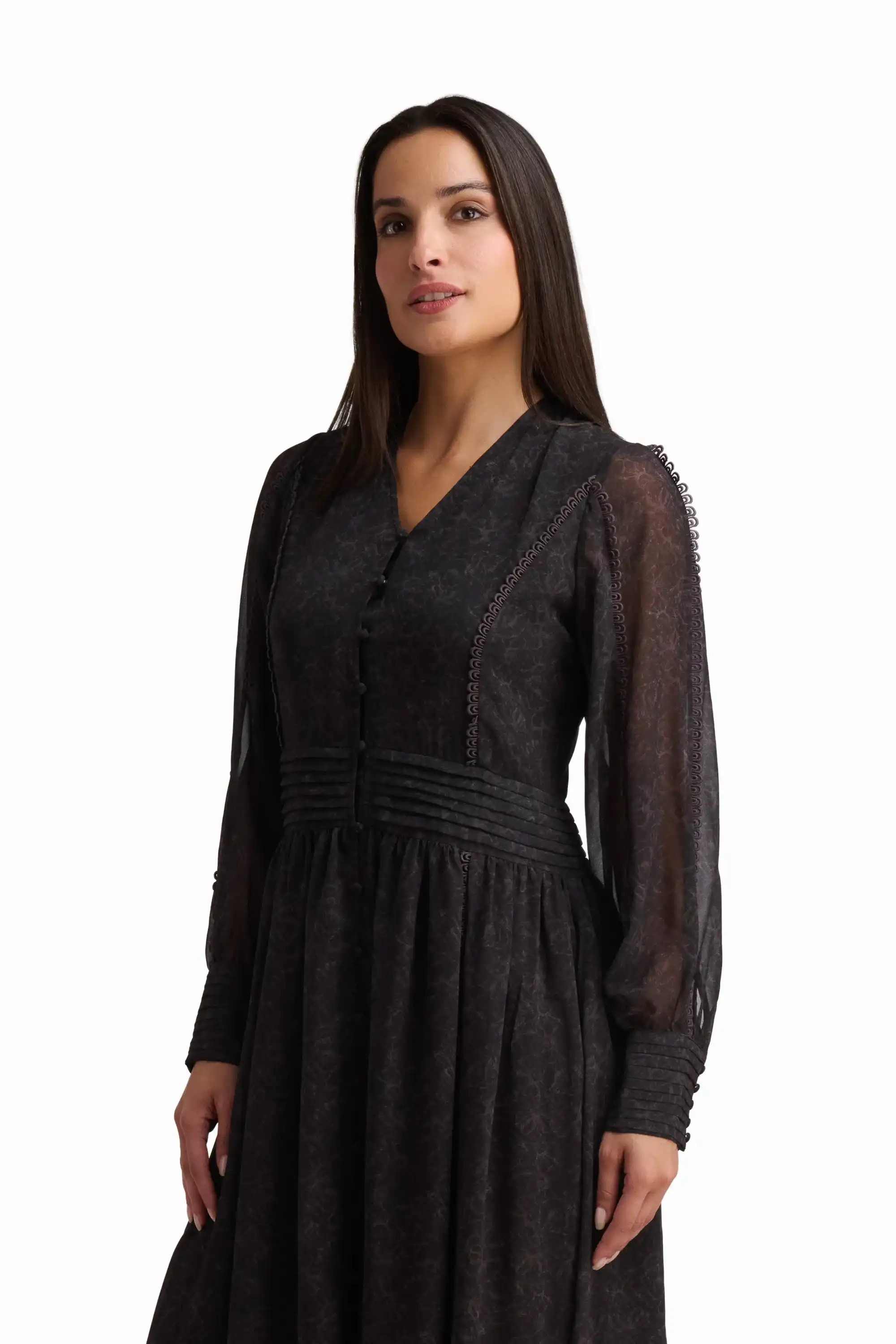 Noir Whisper Maxi Dress - Image 4