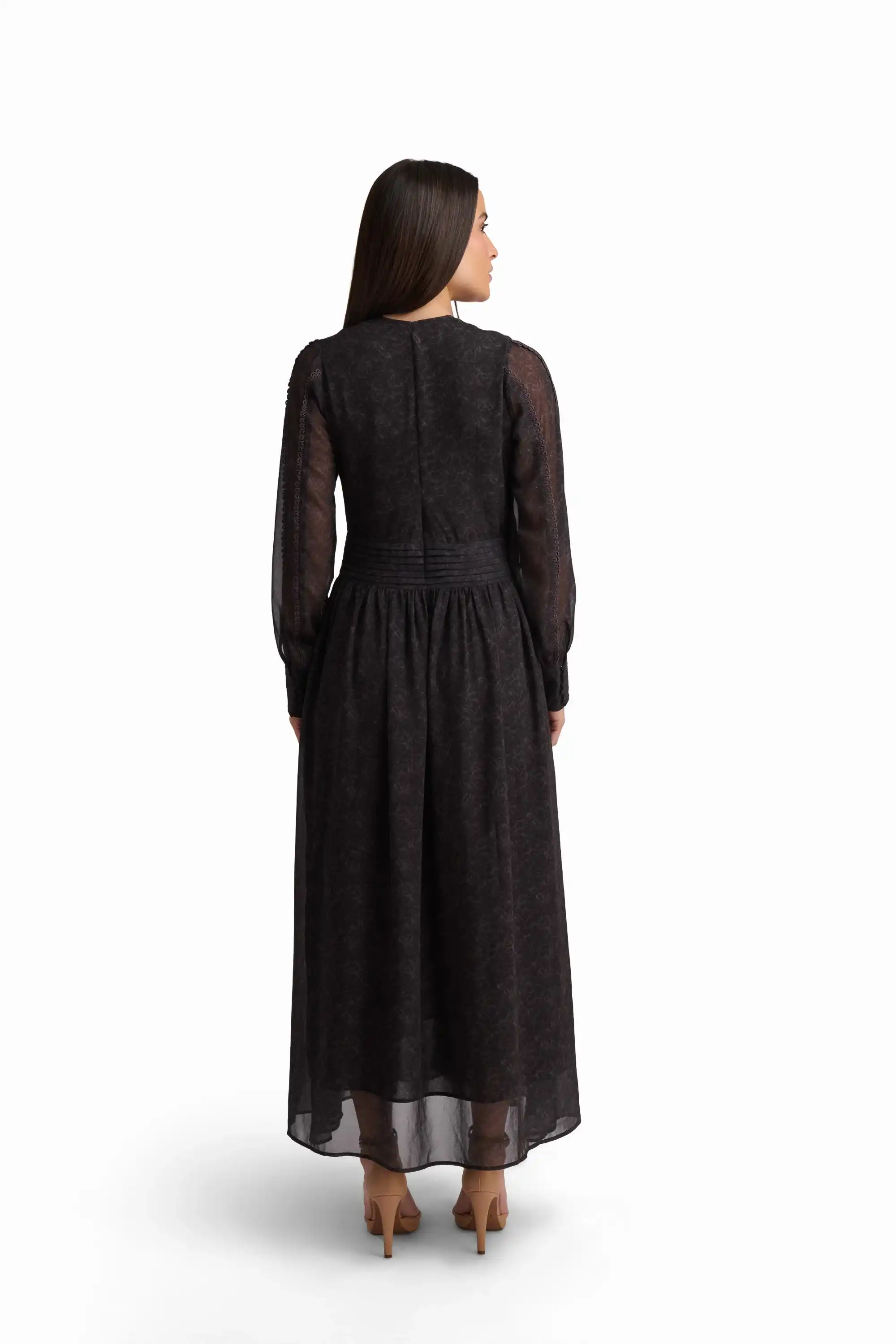 Noir Whisper Maxi Dress - Image 5