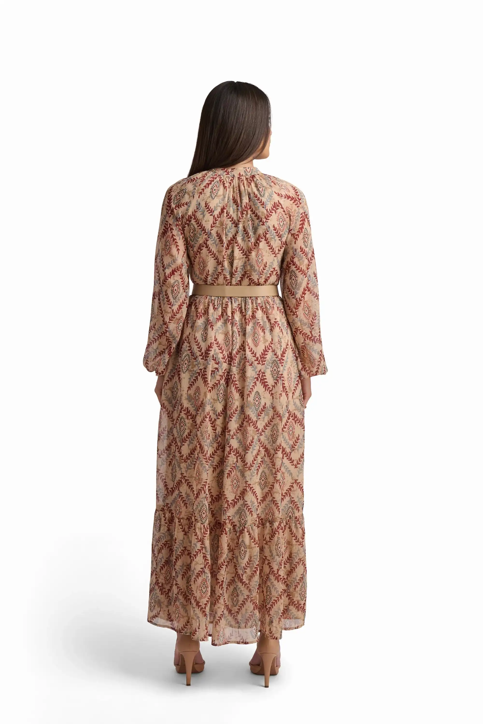 Printed Long Sleeve Maxi Dress - Image 5