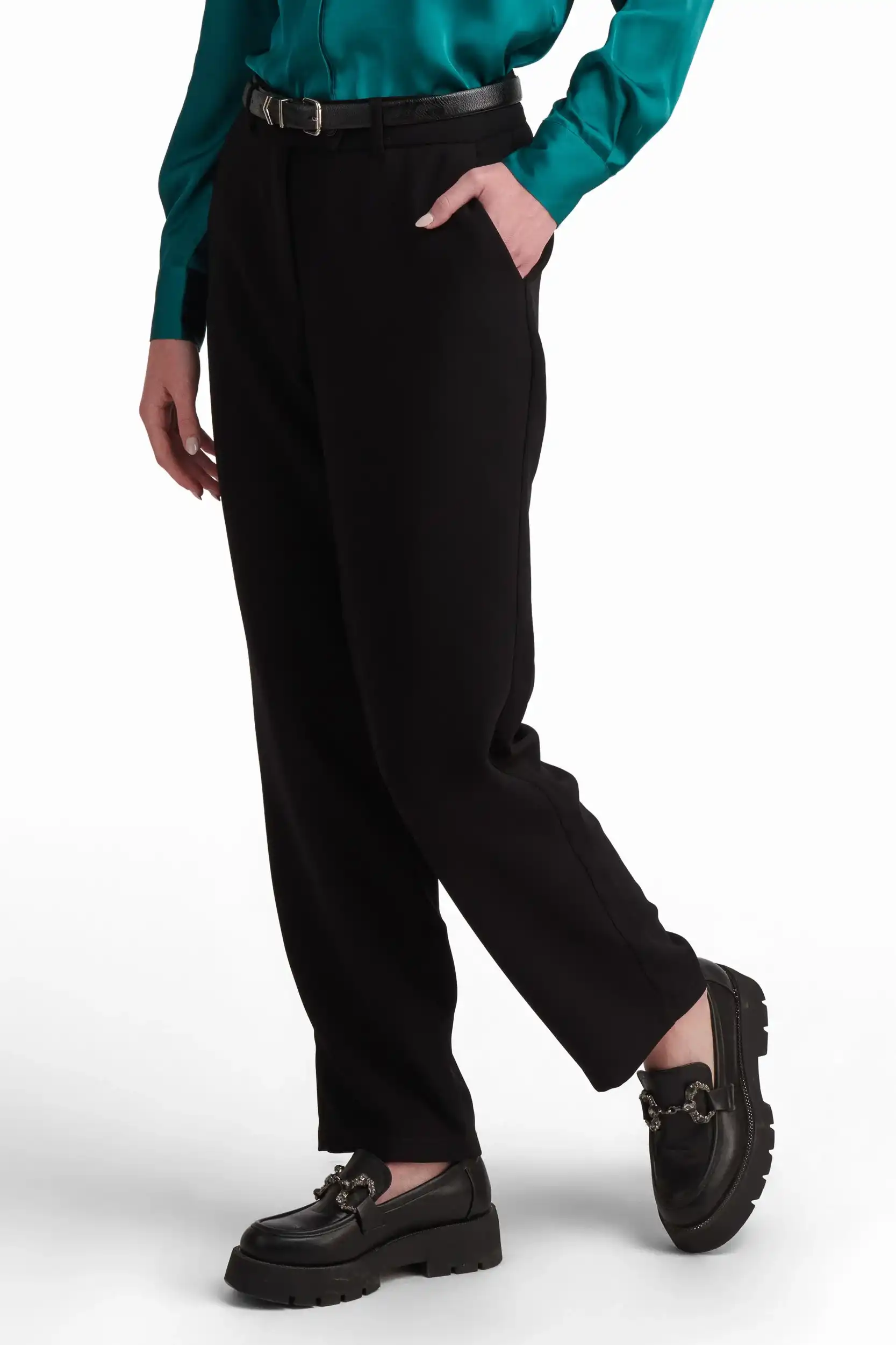 Tailored High-Waist Polyester Pants - Image 14