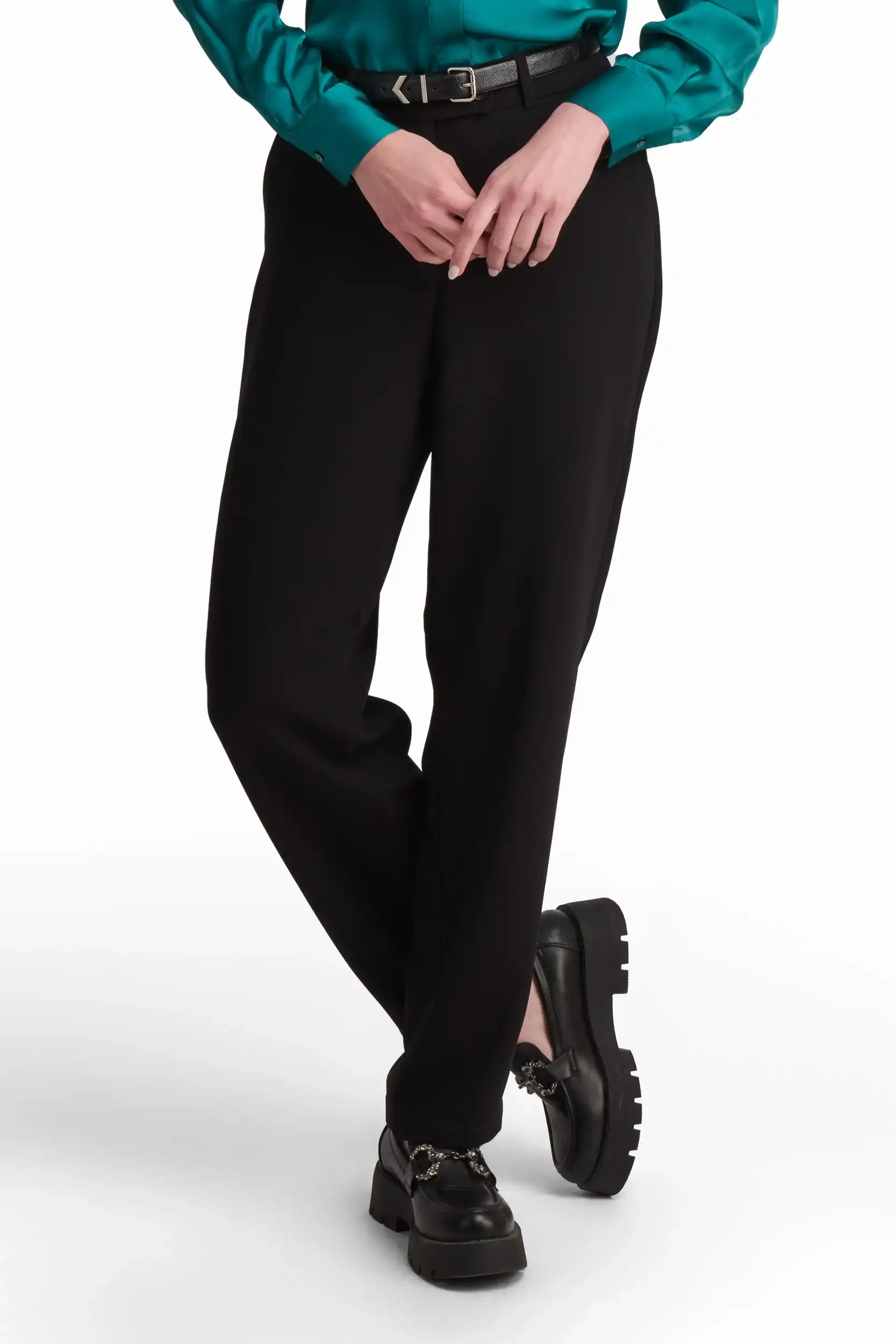 Tailored High-Waist Polyester Pants - Image 15