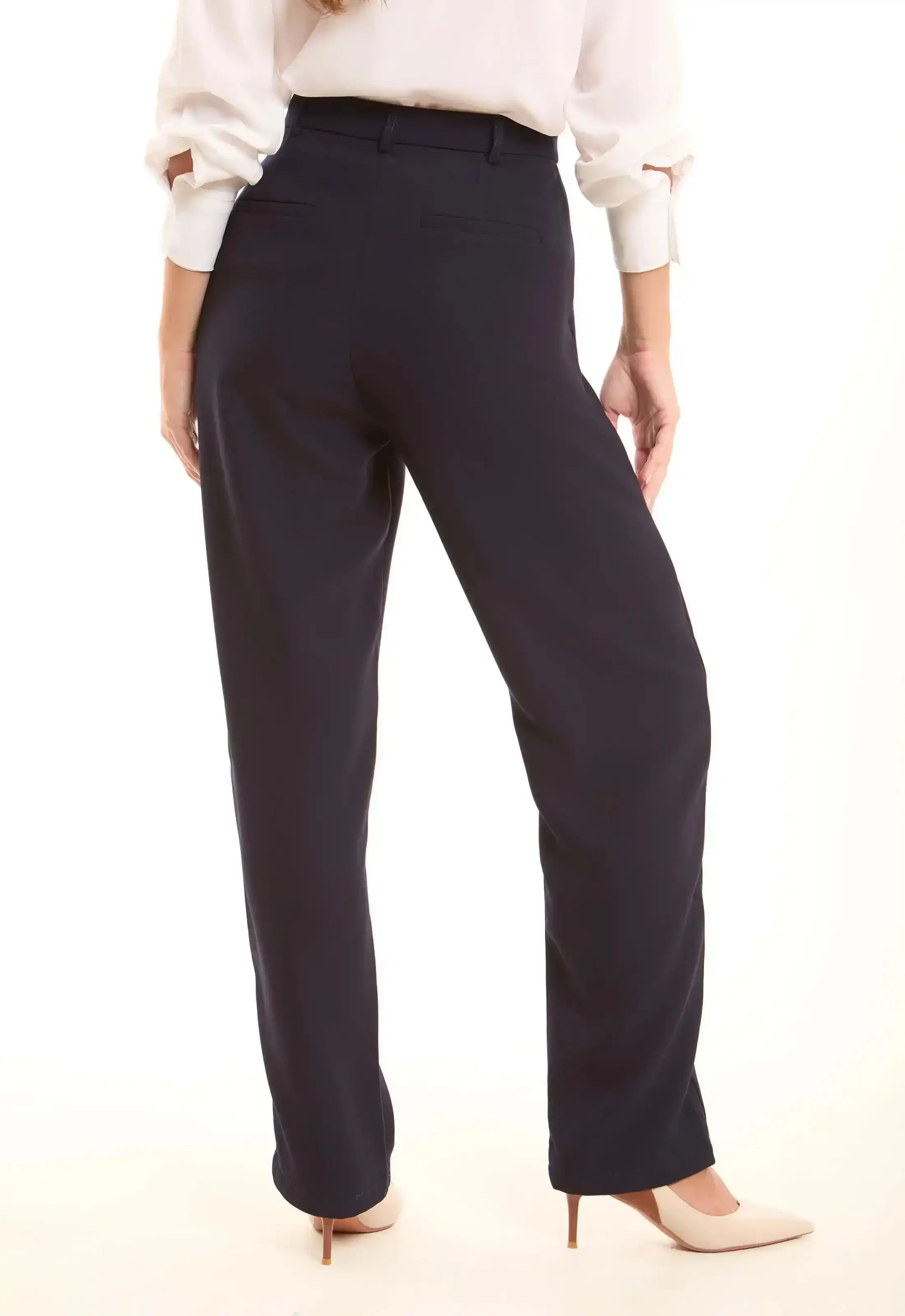 Tailored High-Waist Polyester Pants - Image 8