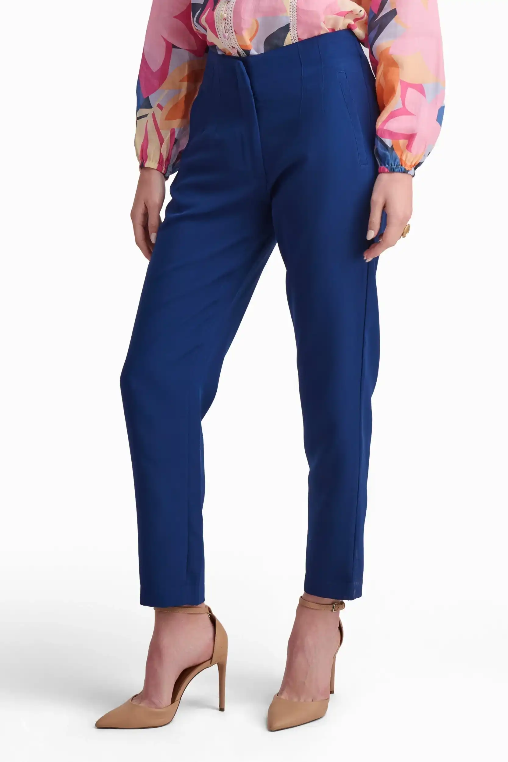 Royal Blue Straight-Leg Pants - Image 2