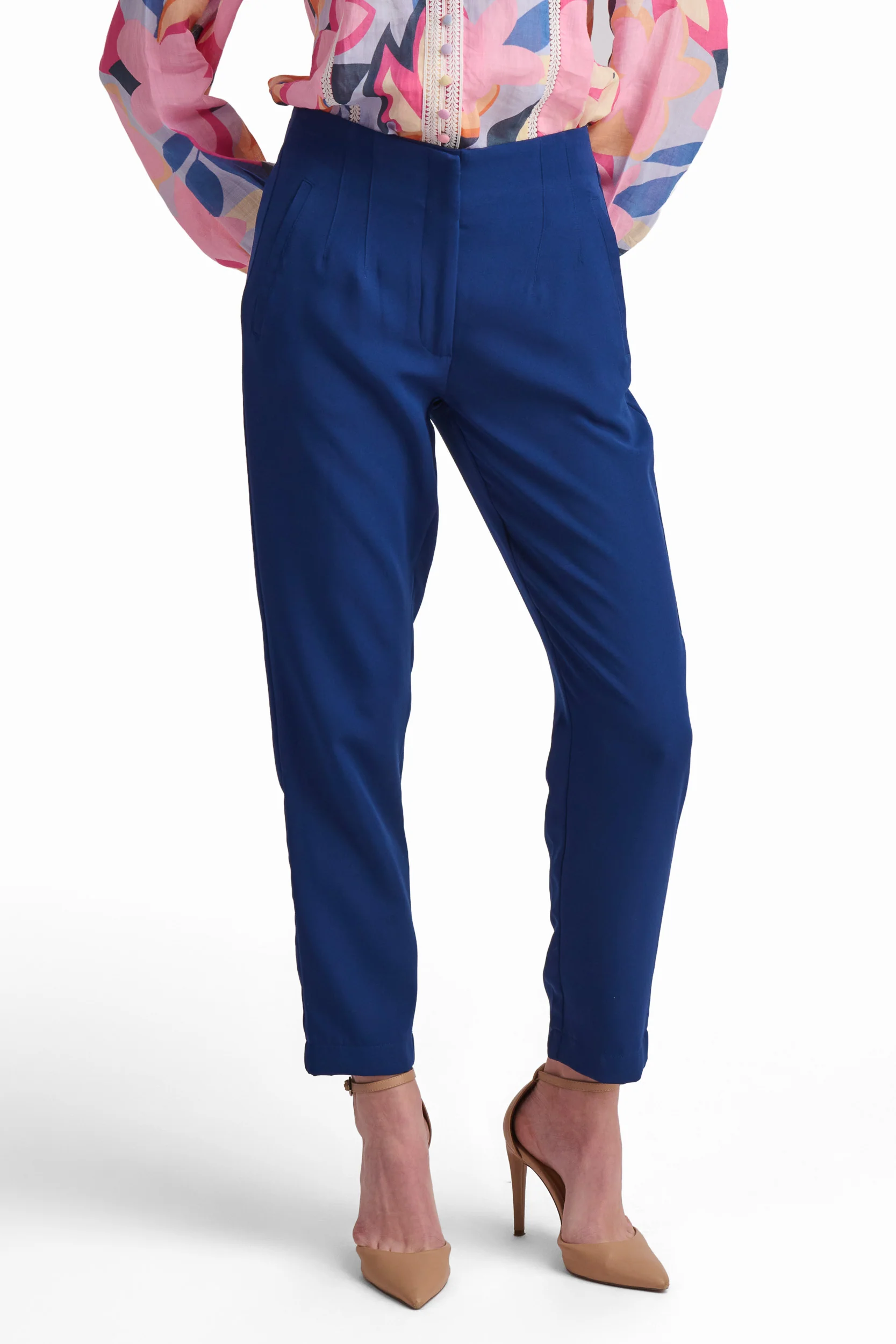 Royal Blue Straight-Leg Pants - Image 3
