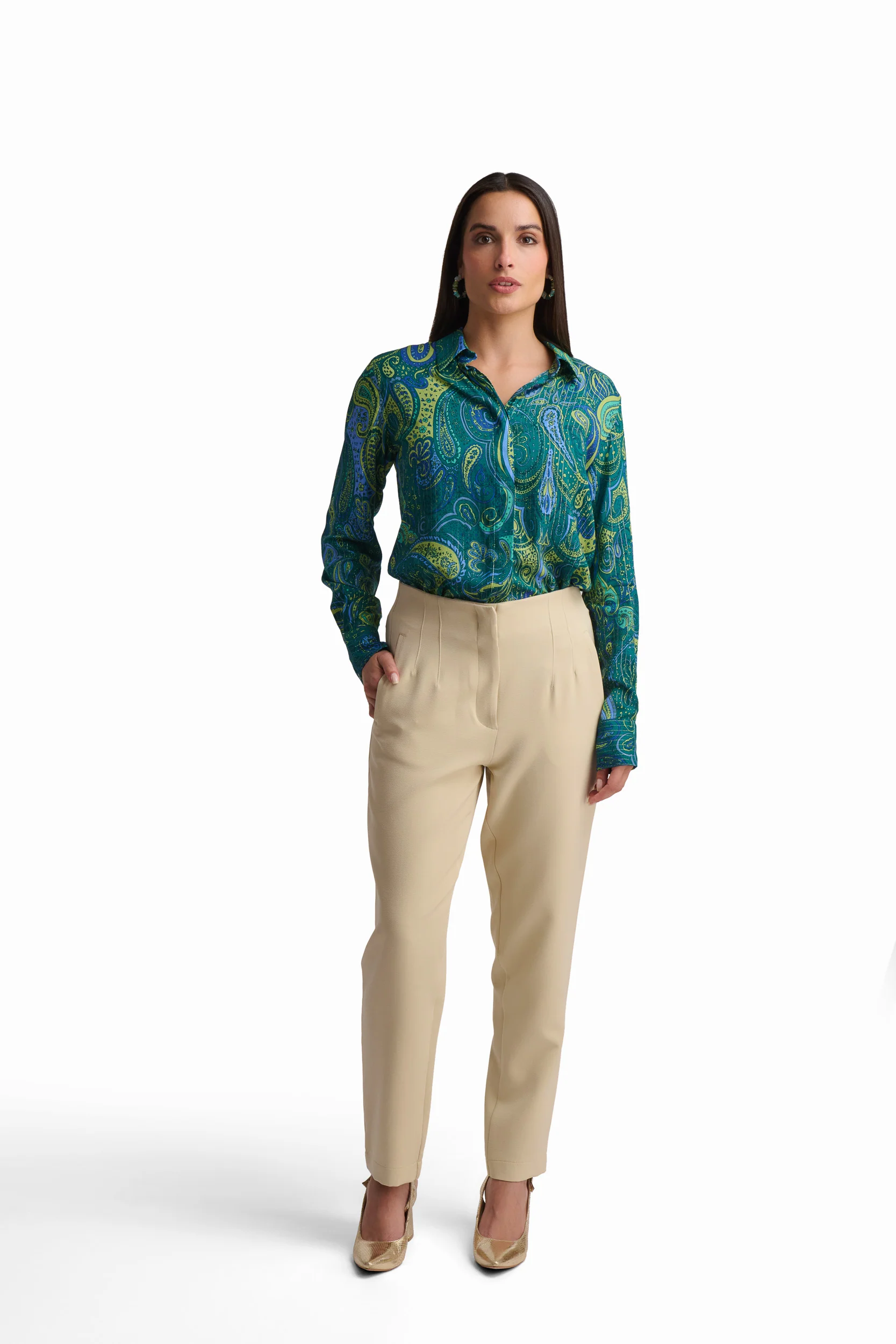 Royal Blue Straight-Leg Pants - Image 9