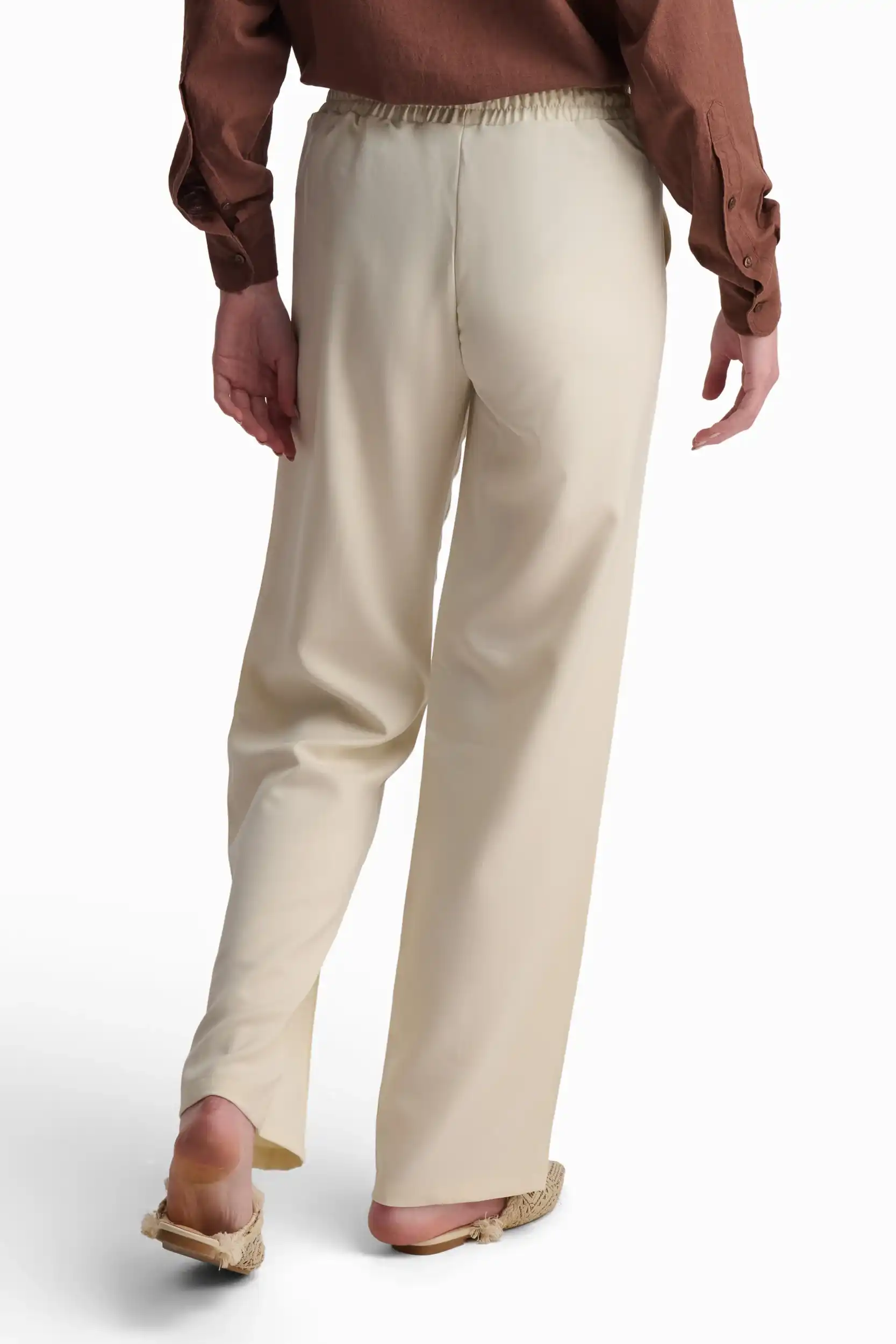 Beige Straight-Leg Pants - Image 4