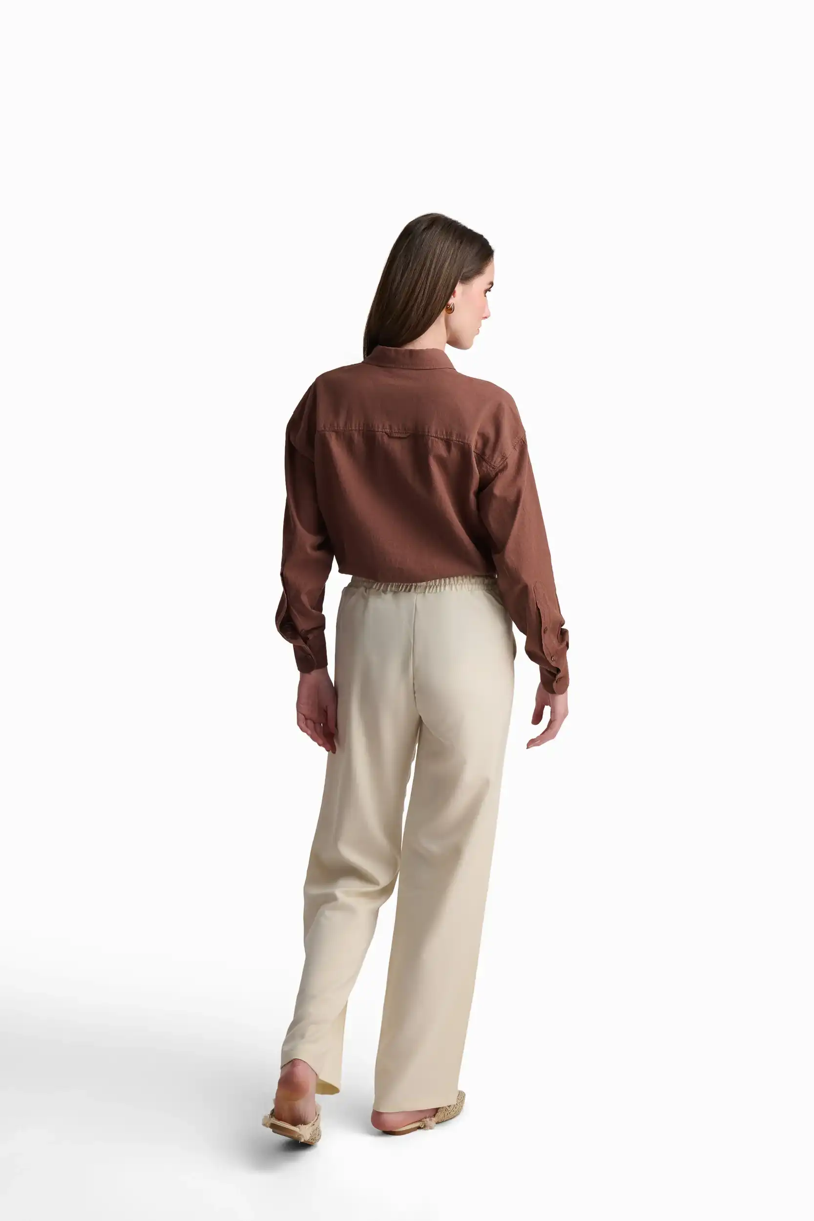 Beige Straight-Leg Pants - Image 5