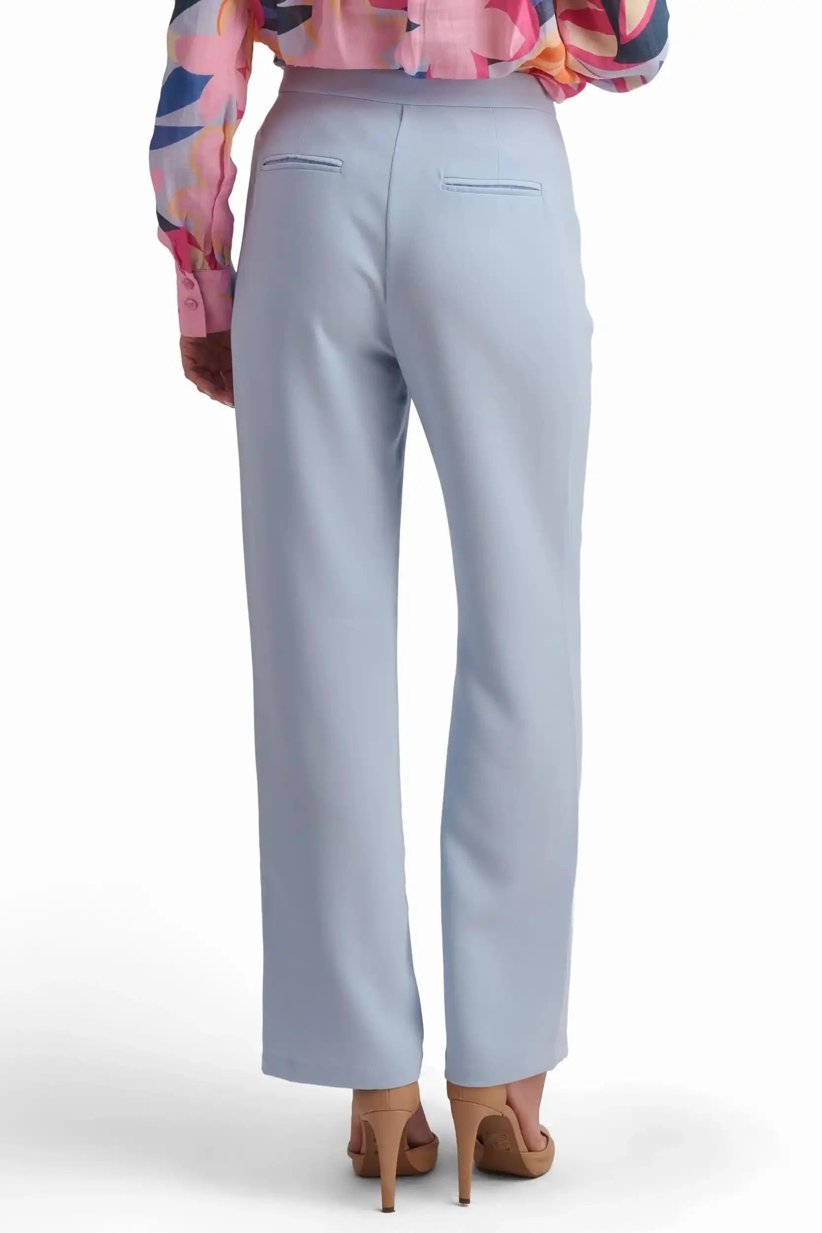 Light Blue Straight-Leg Pants - Image 2