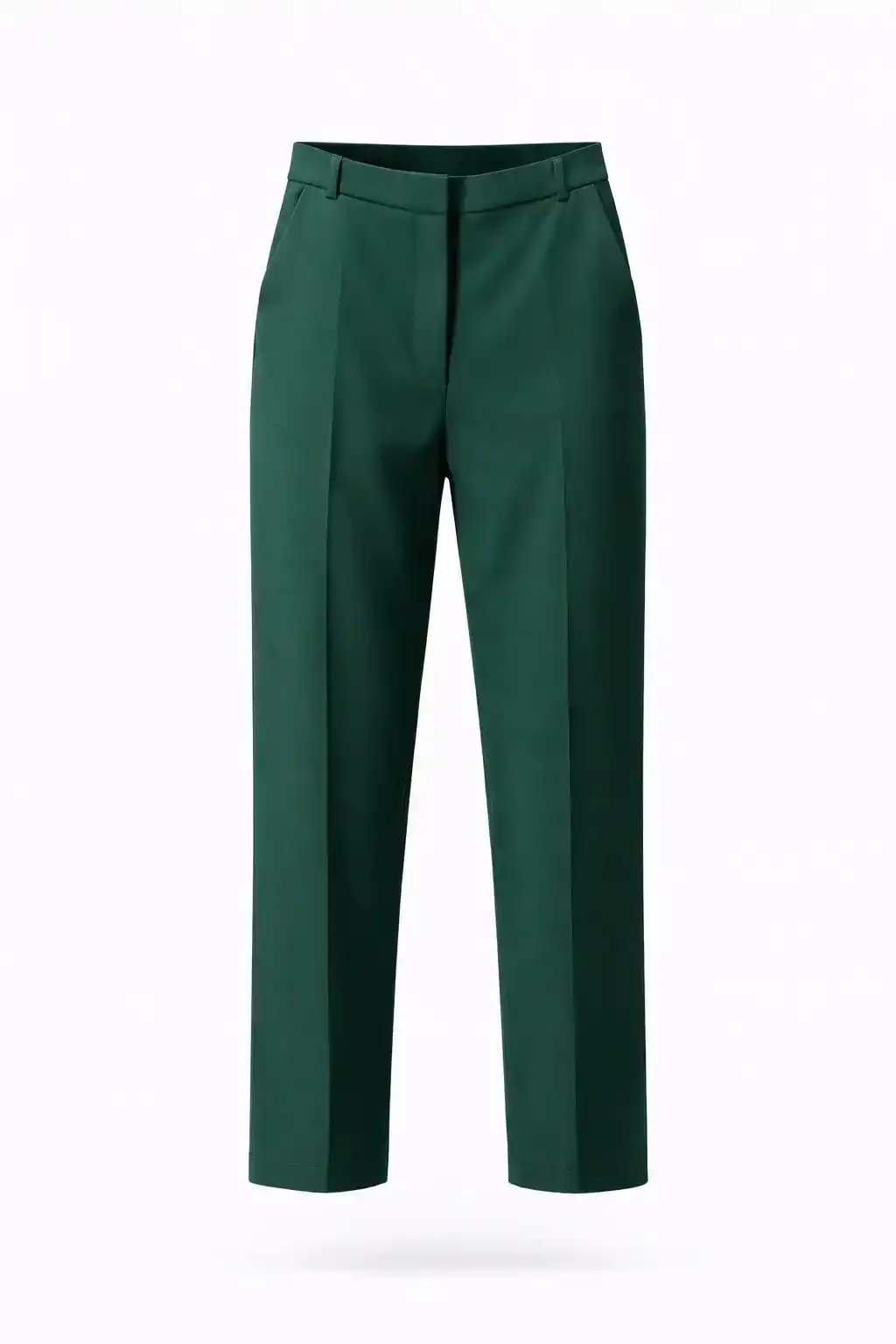 Elegant High-Rise Polyester Trousers