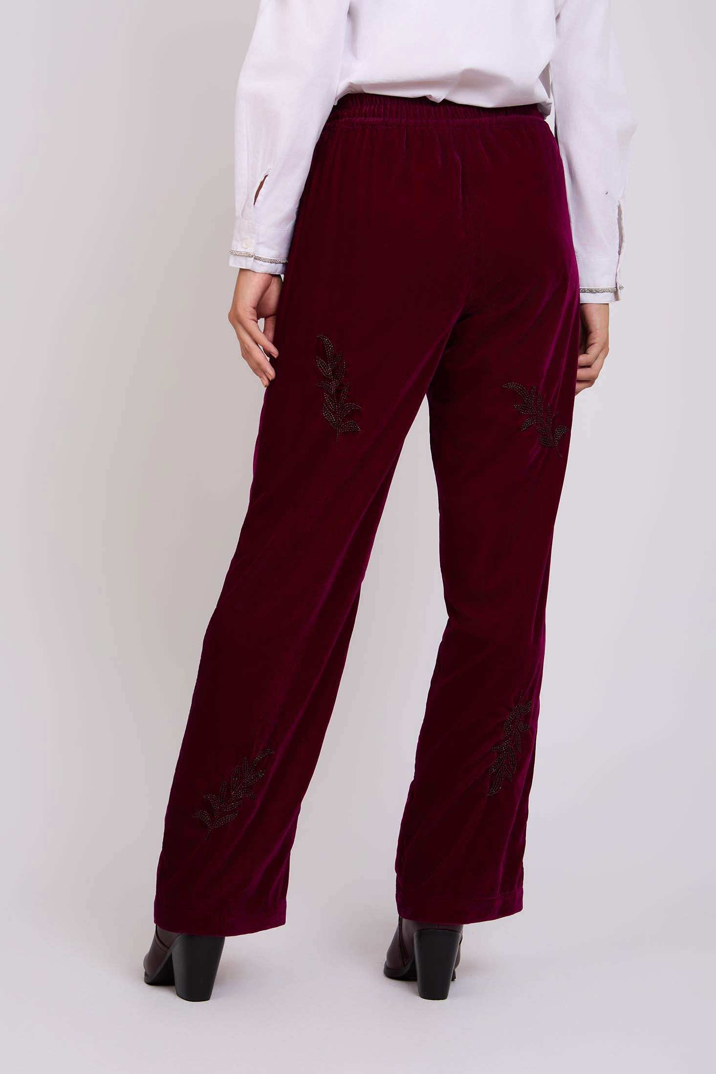 Women Regular Fit Pants Maroon - Image 4