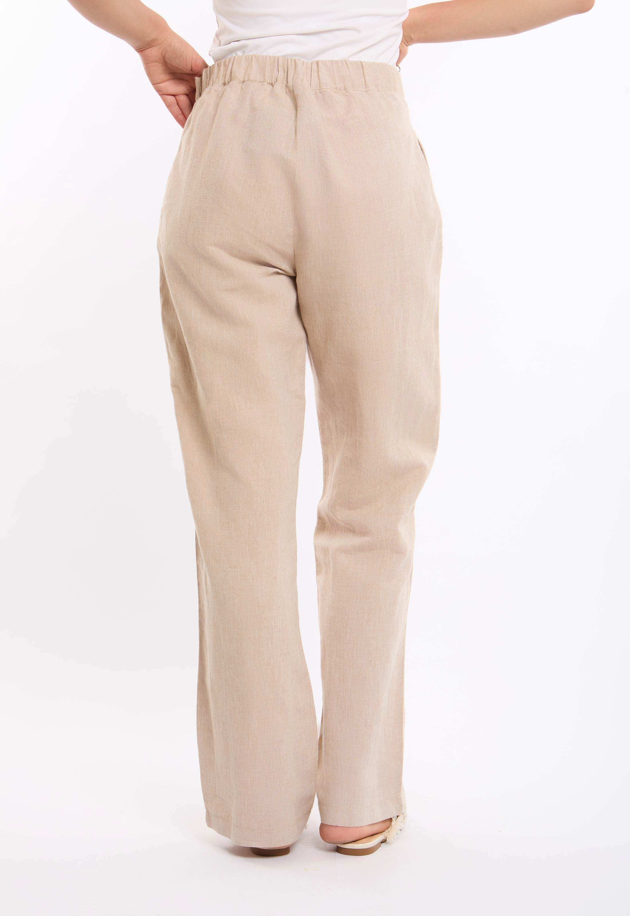Cotton-Linen Straight Pants - Image 4