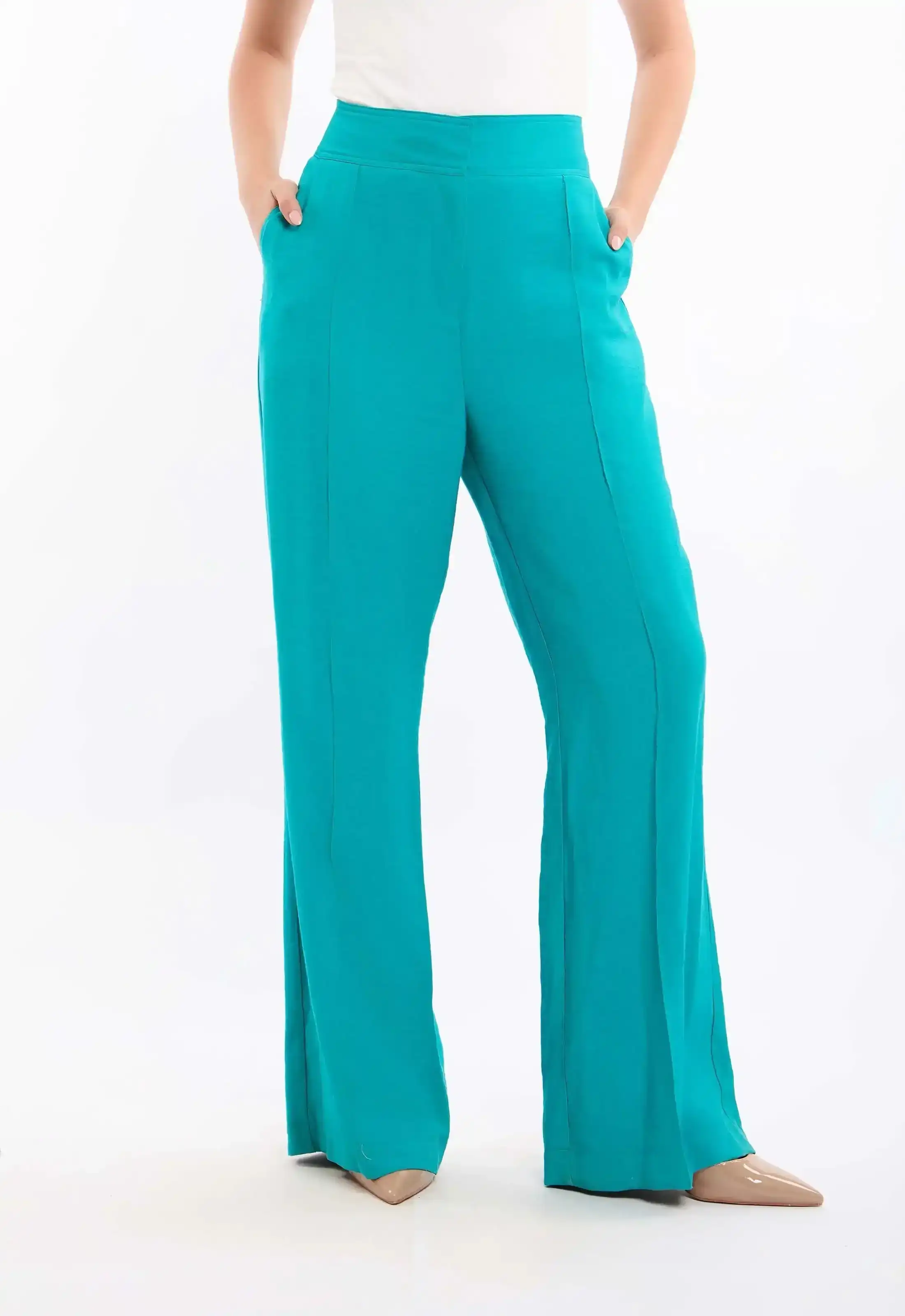 Rayon-Tencel Wide-Leg Pants - Image 2