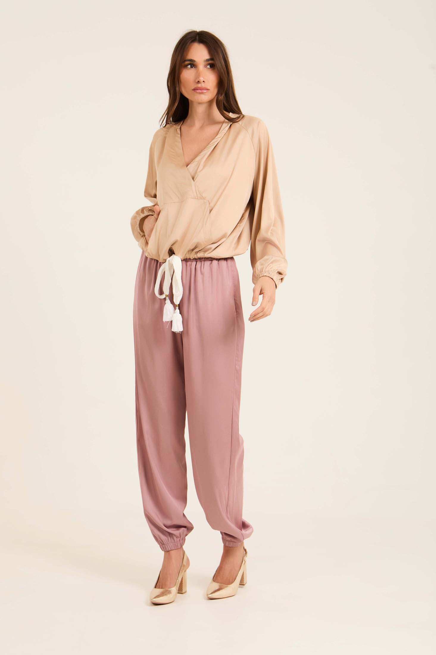 Elastic Waist with Drawstring Solid Sweatpants - Image 5