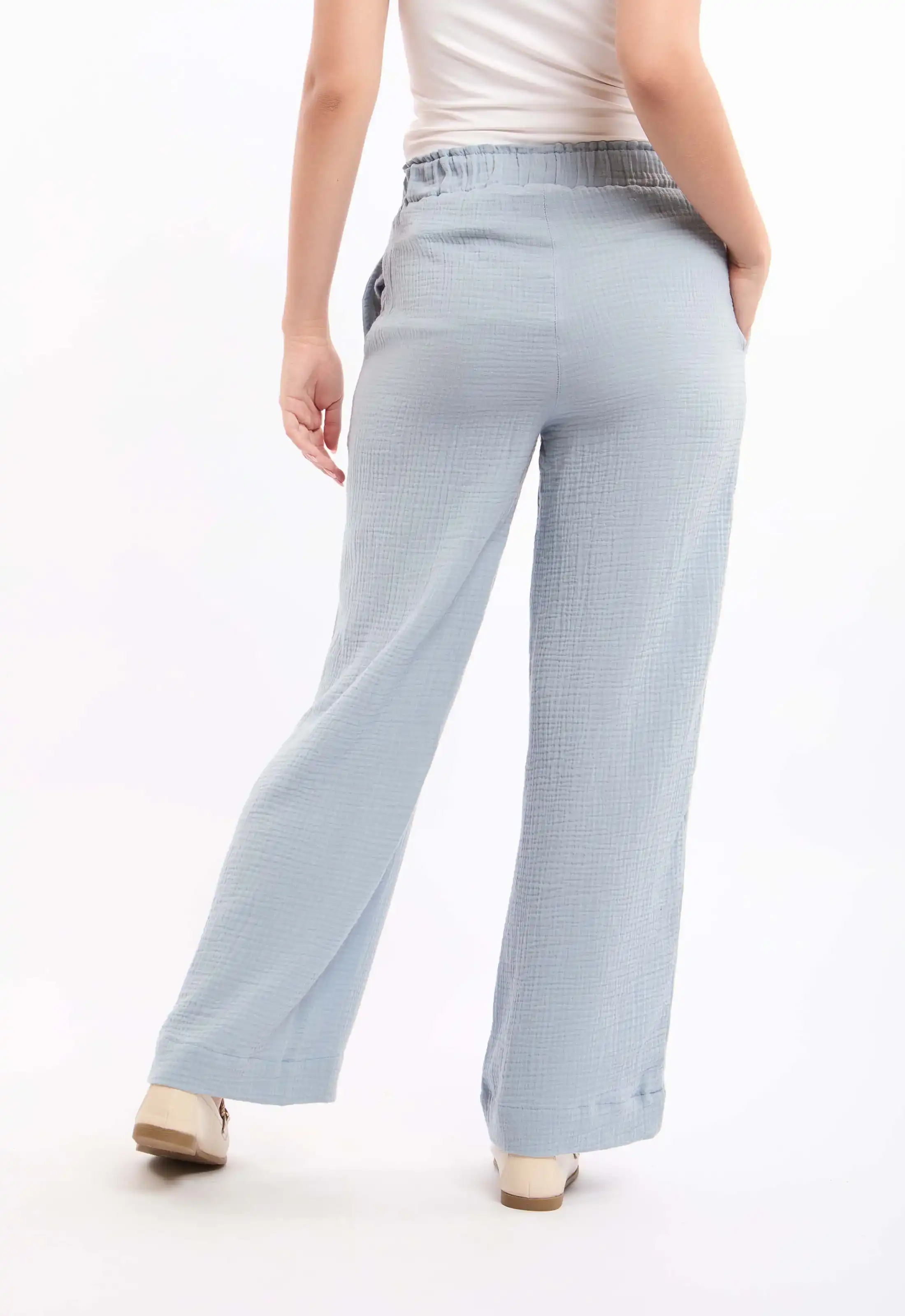Textured Wide-Leg Pants - Image 4