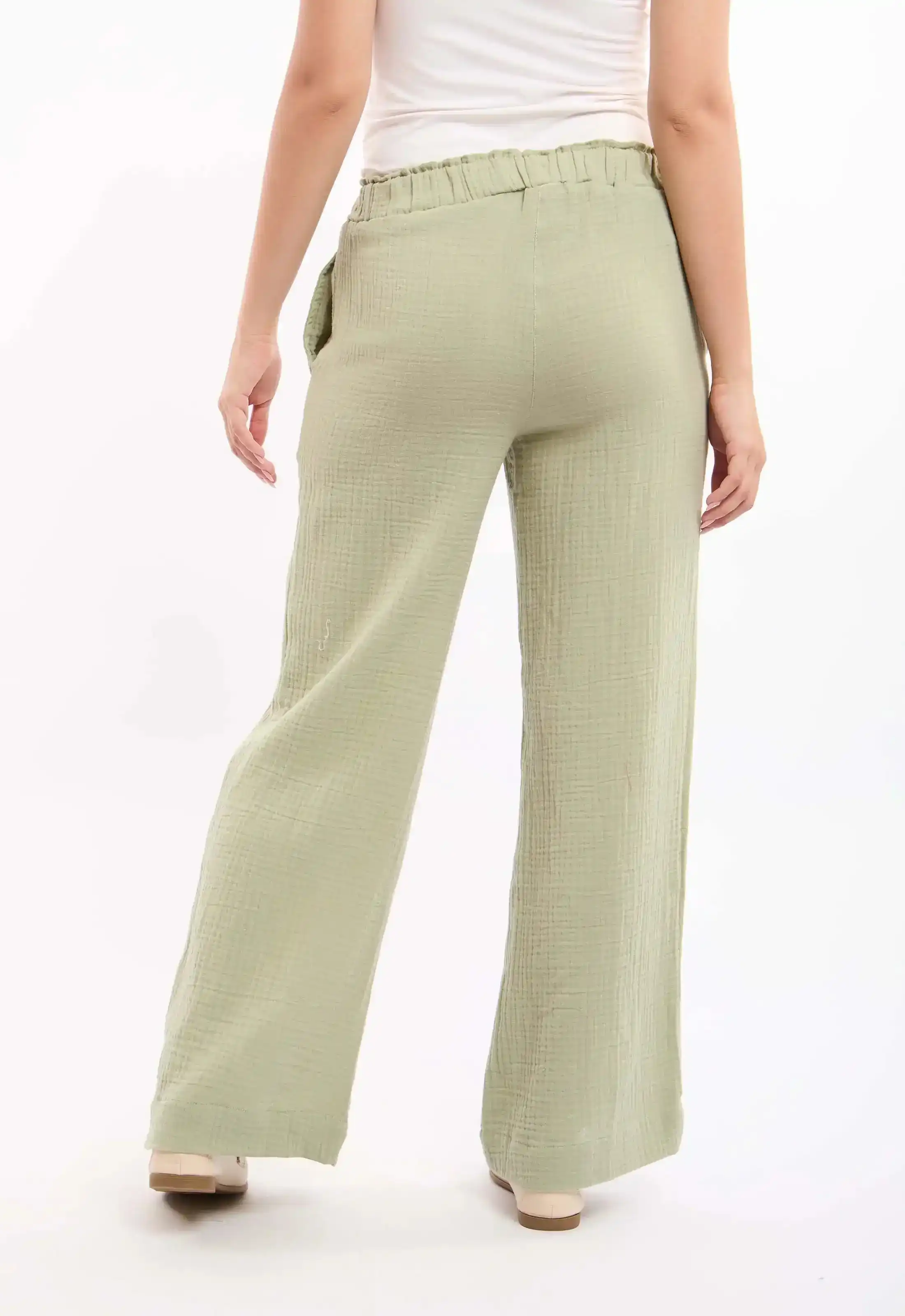 Textured Wide-Leg Pants - Image 8
