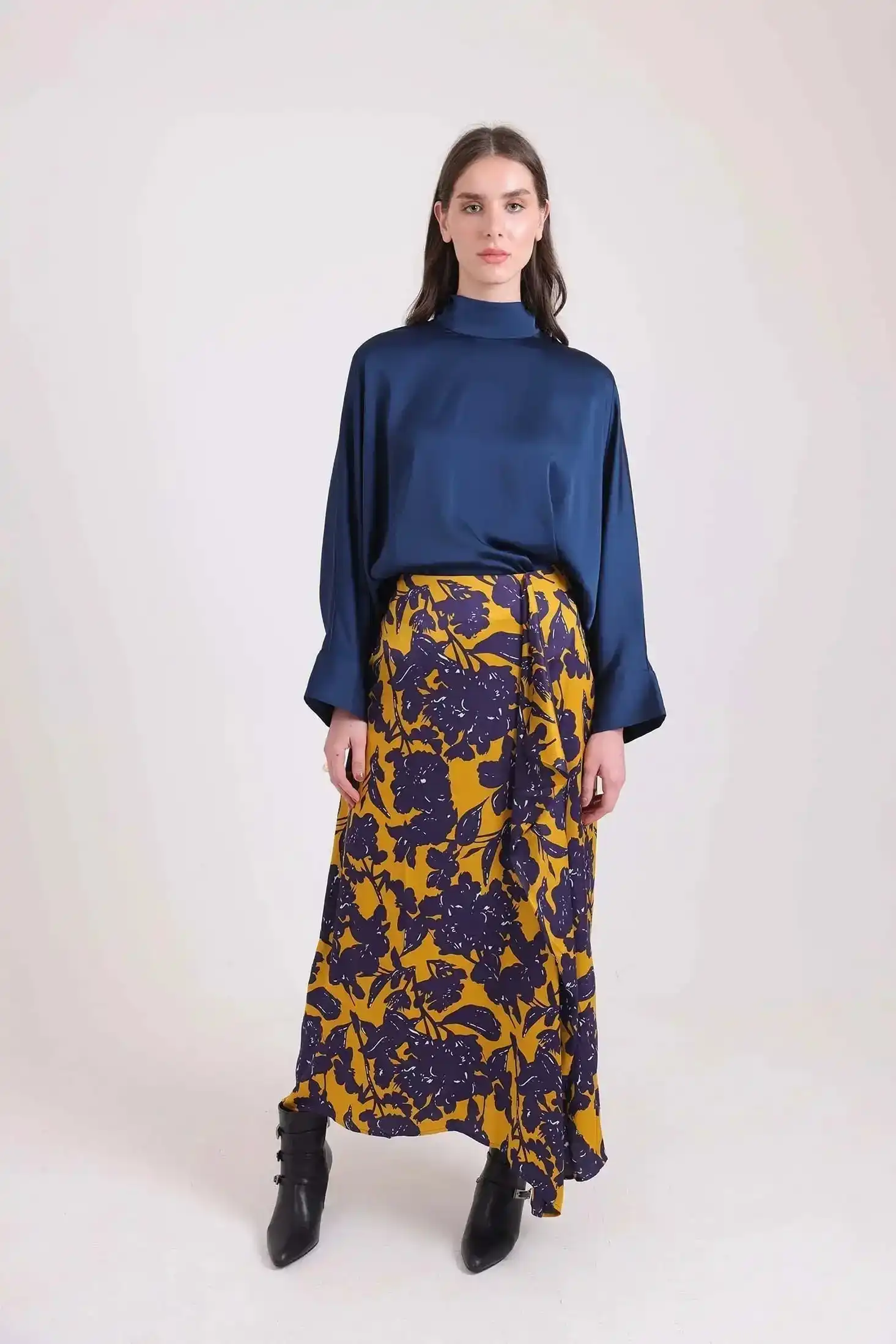 Floral Flowy Summer Midi Skirt