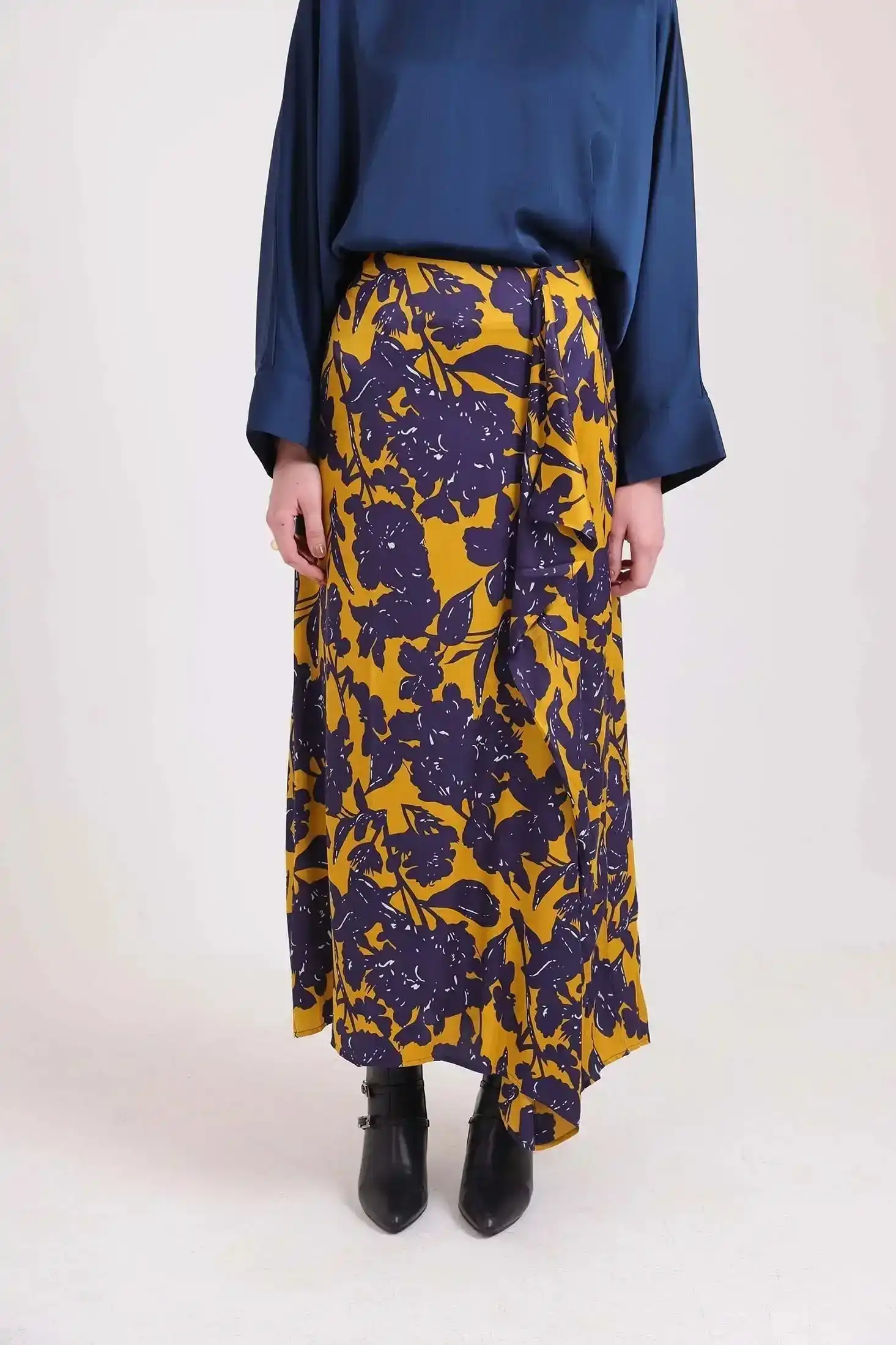 Floral Flowy Summer Midi Skirt - Image 3