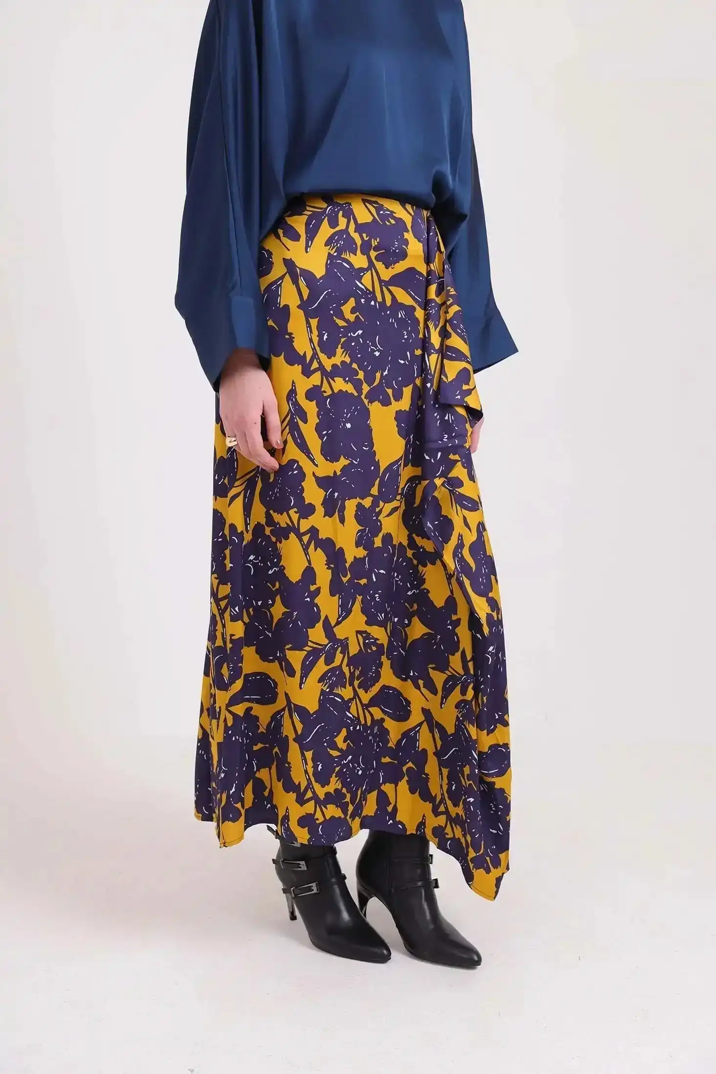 Floral Flowy Summer Midi Skirt - Image 4