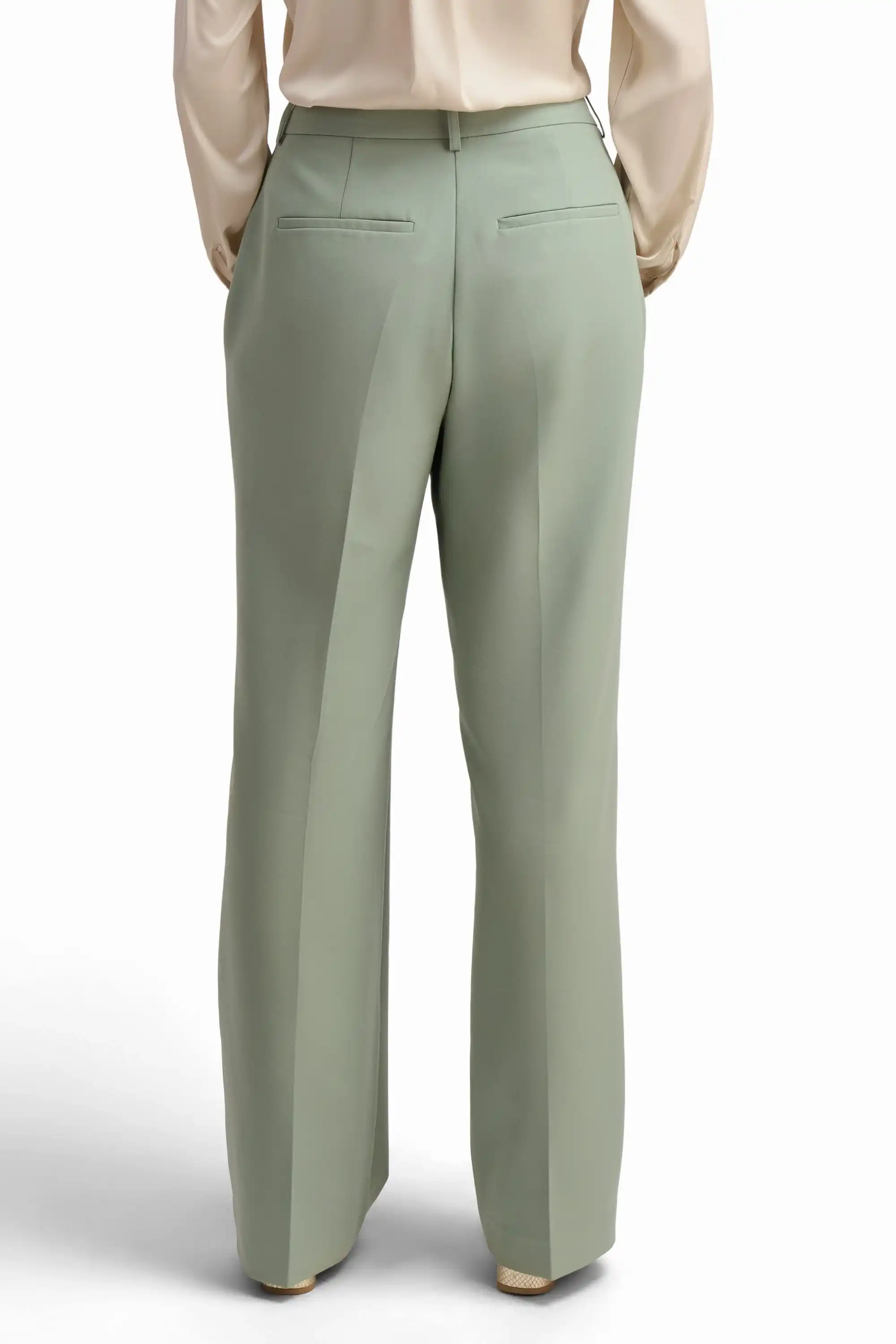 Light Green Straight-Leg Trousers - Image 3