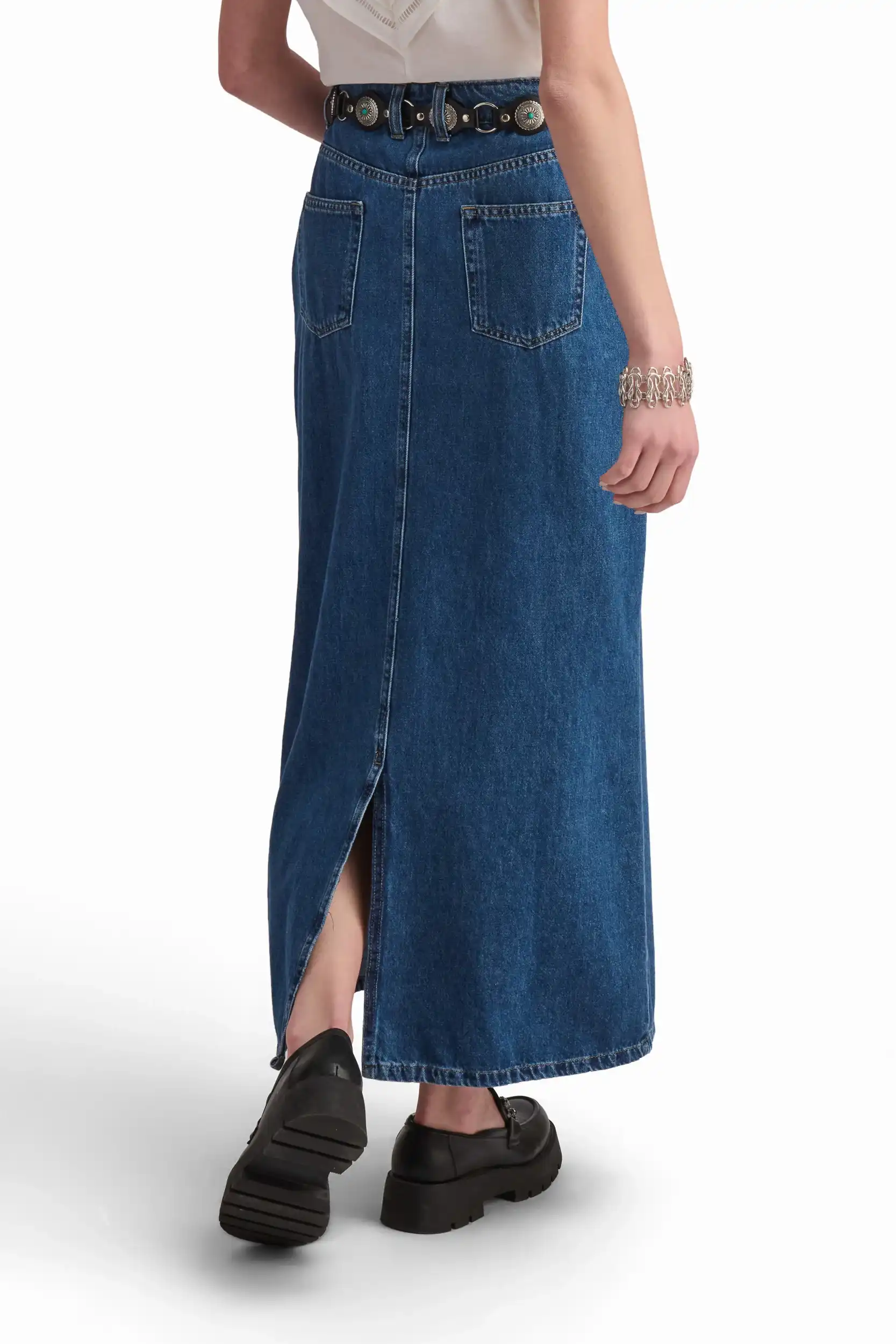 Denim Maxi Skirt - Image 4