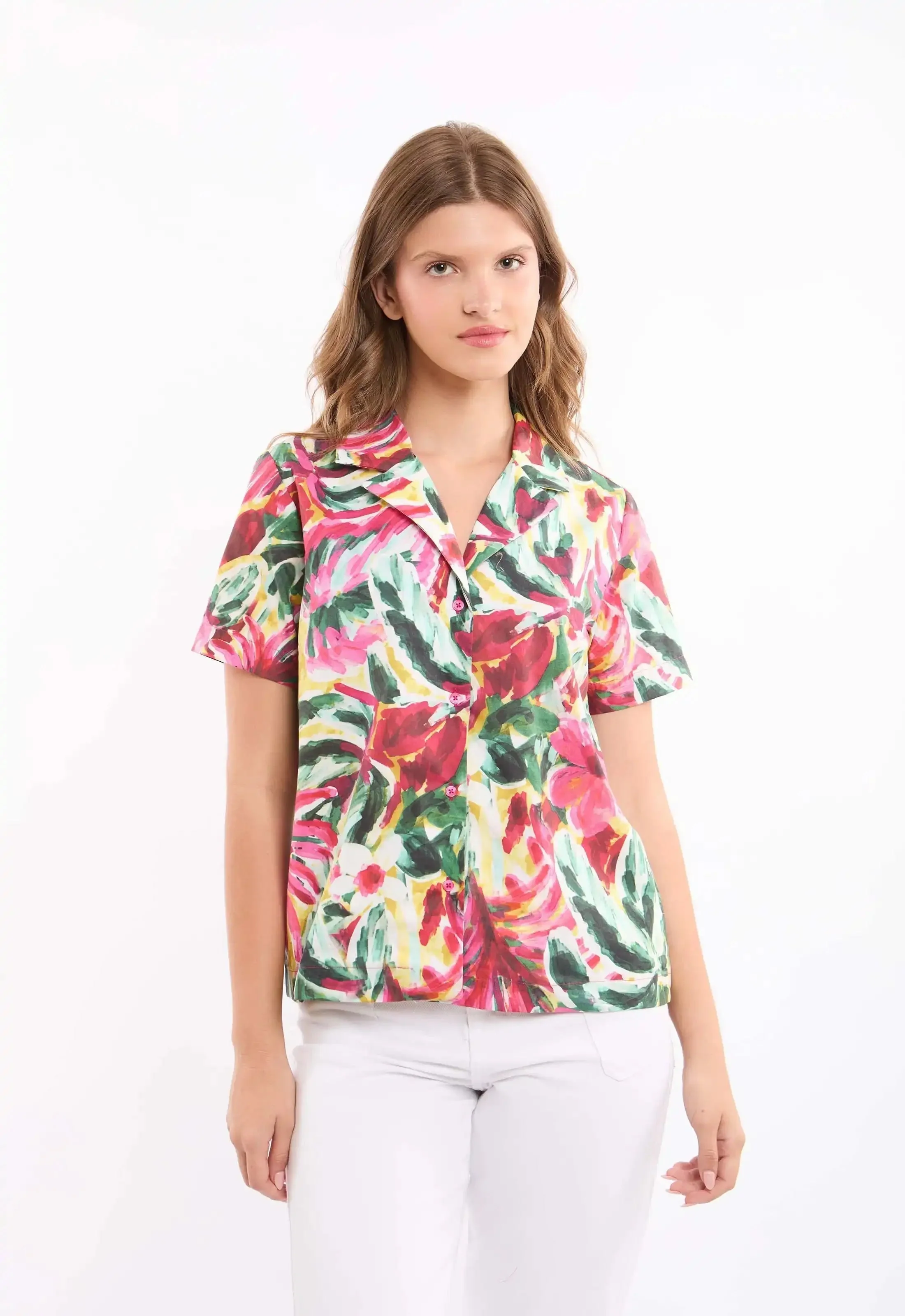 Floral Printed Shirt with Vibrant Design