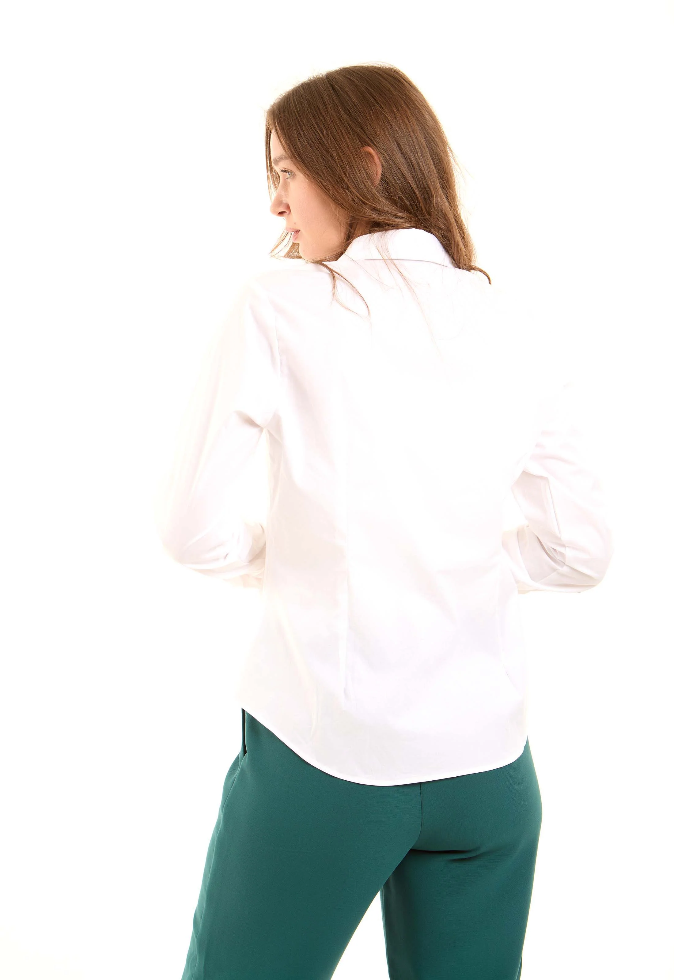 Structured Polyester Collared Blouse - Image 4