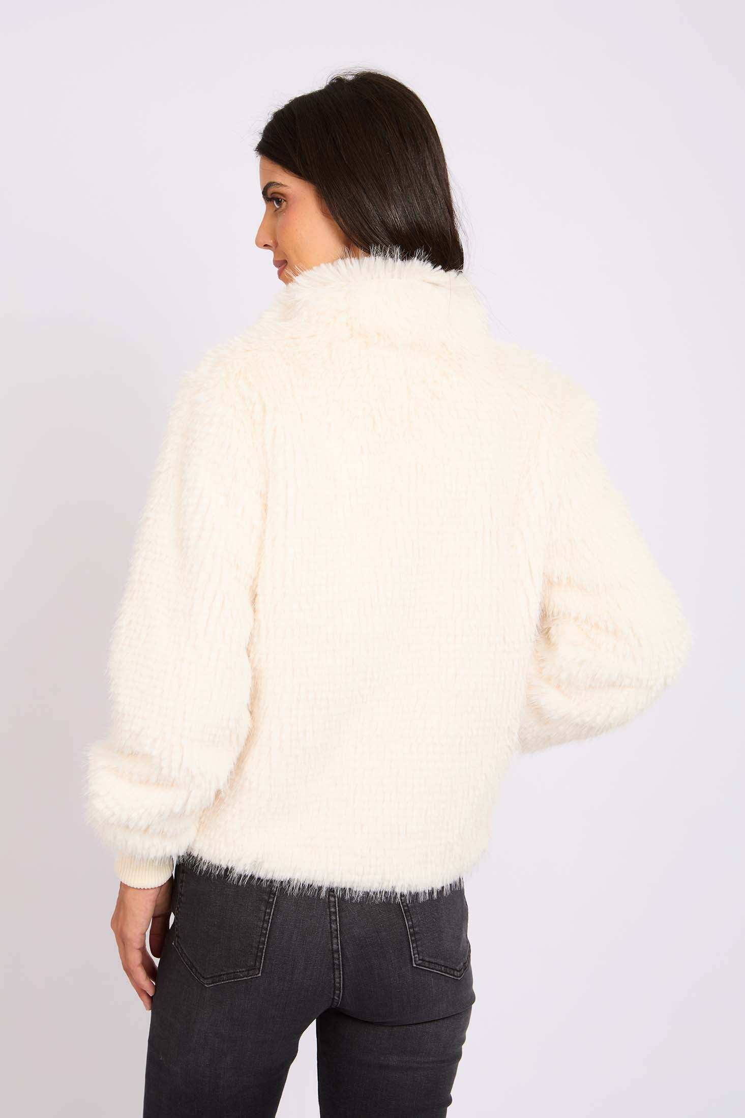 Women Regular Fit Jacket Off White - Image 4