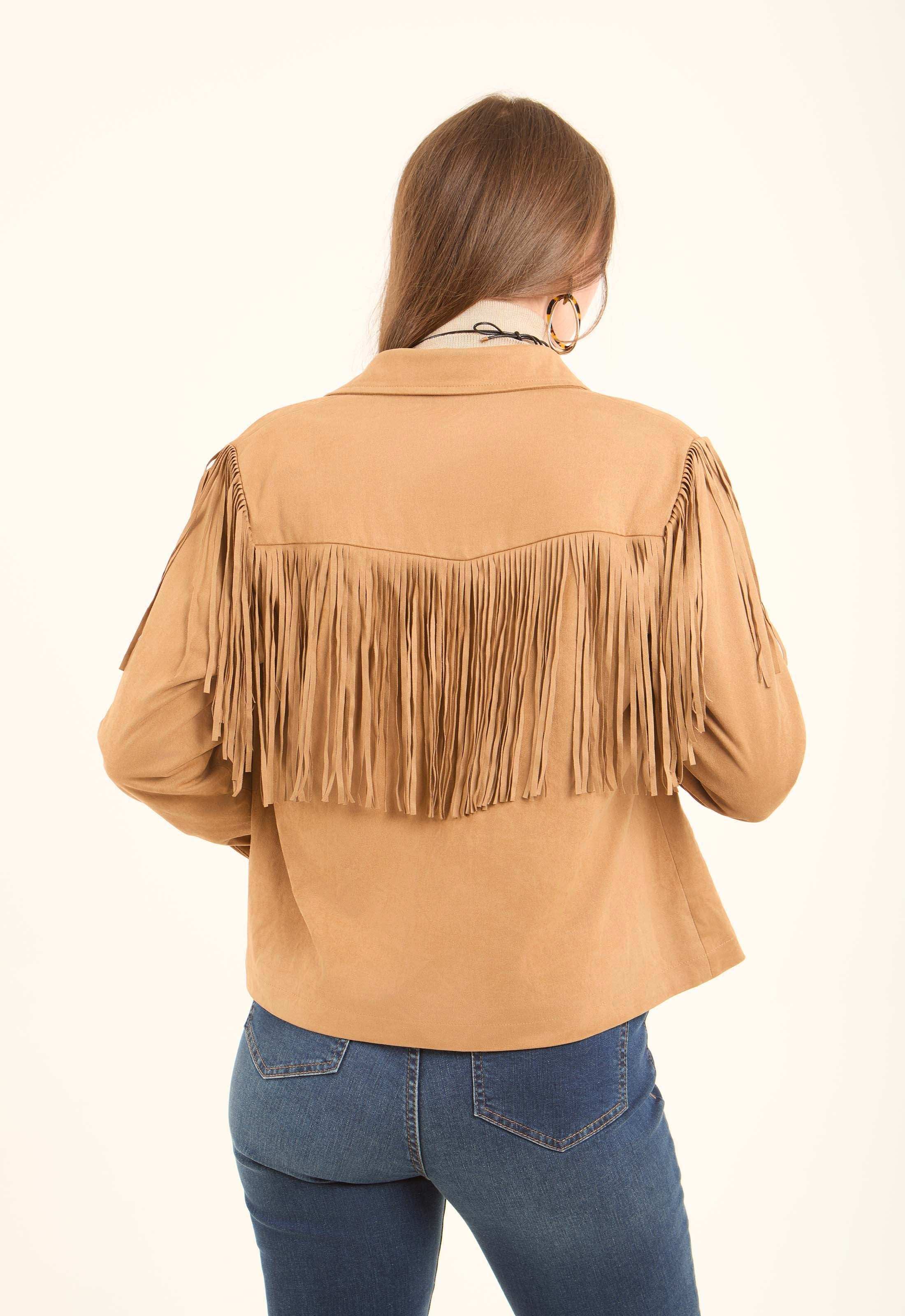 Fringed Western Cropped Jacket - Image 4