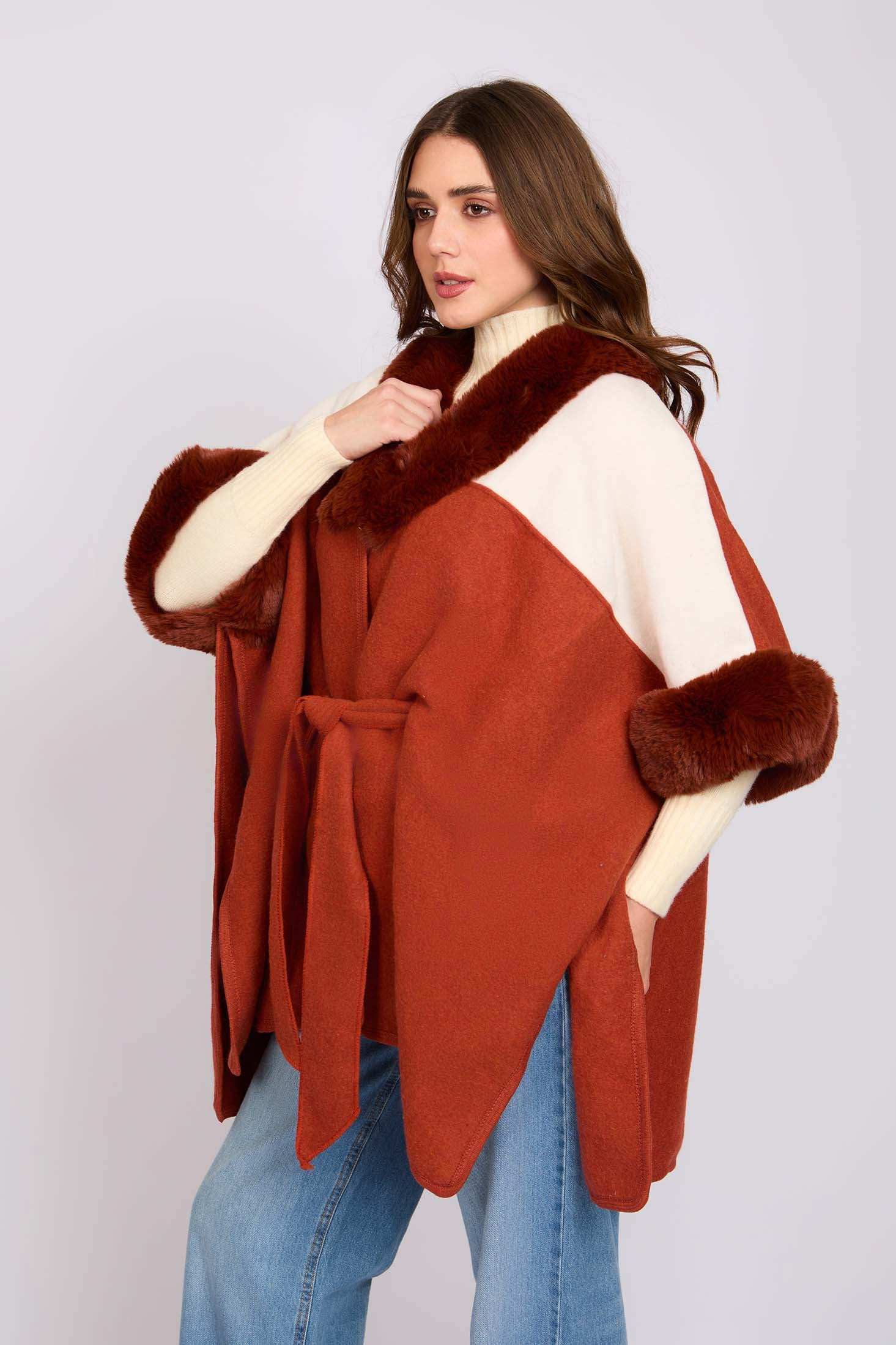 Women Regular Fit Poncho Multicolor - Image 3