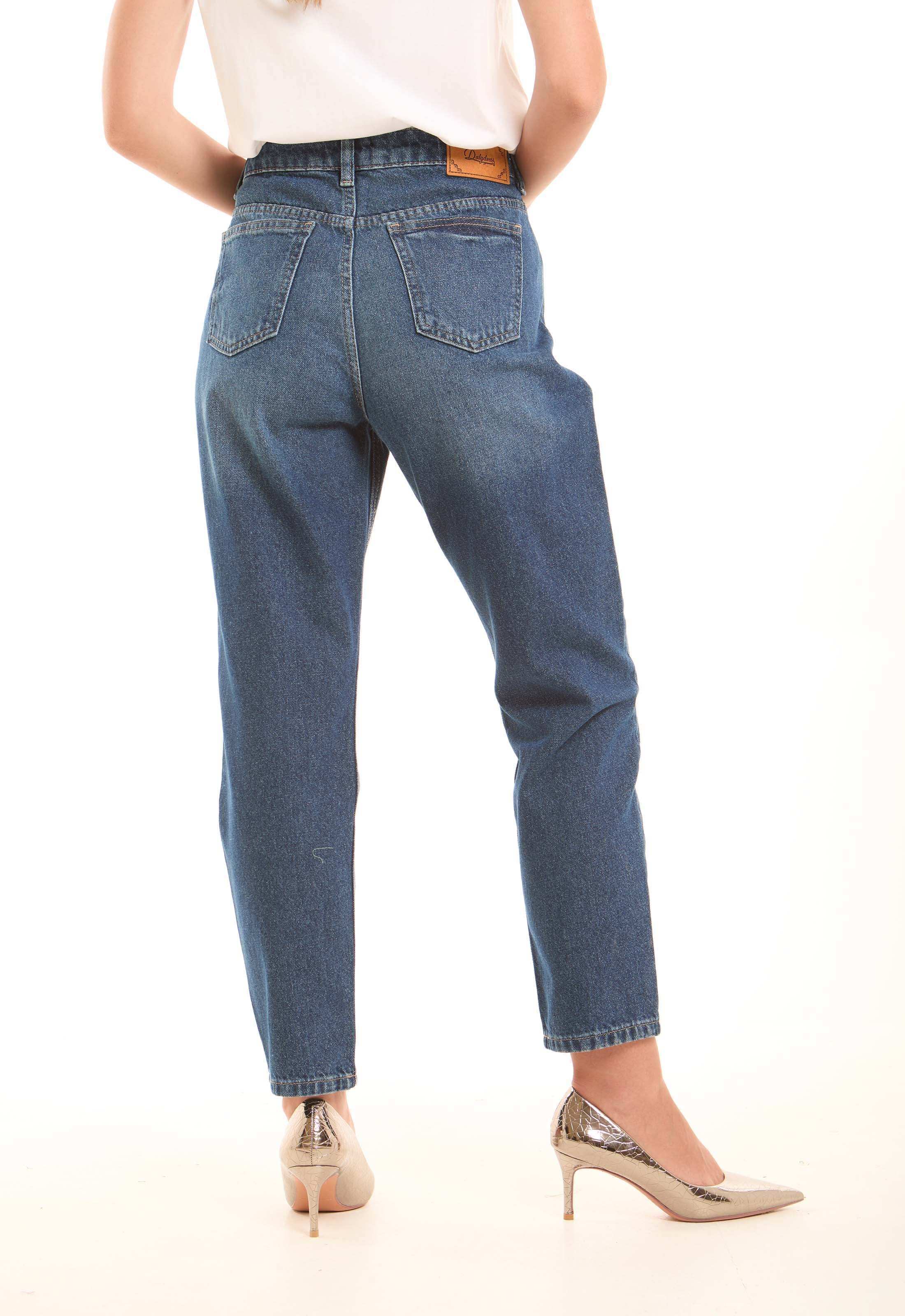 Washed Blue Straight-Leg Cotton Pants - Image 5