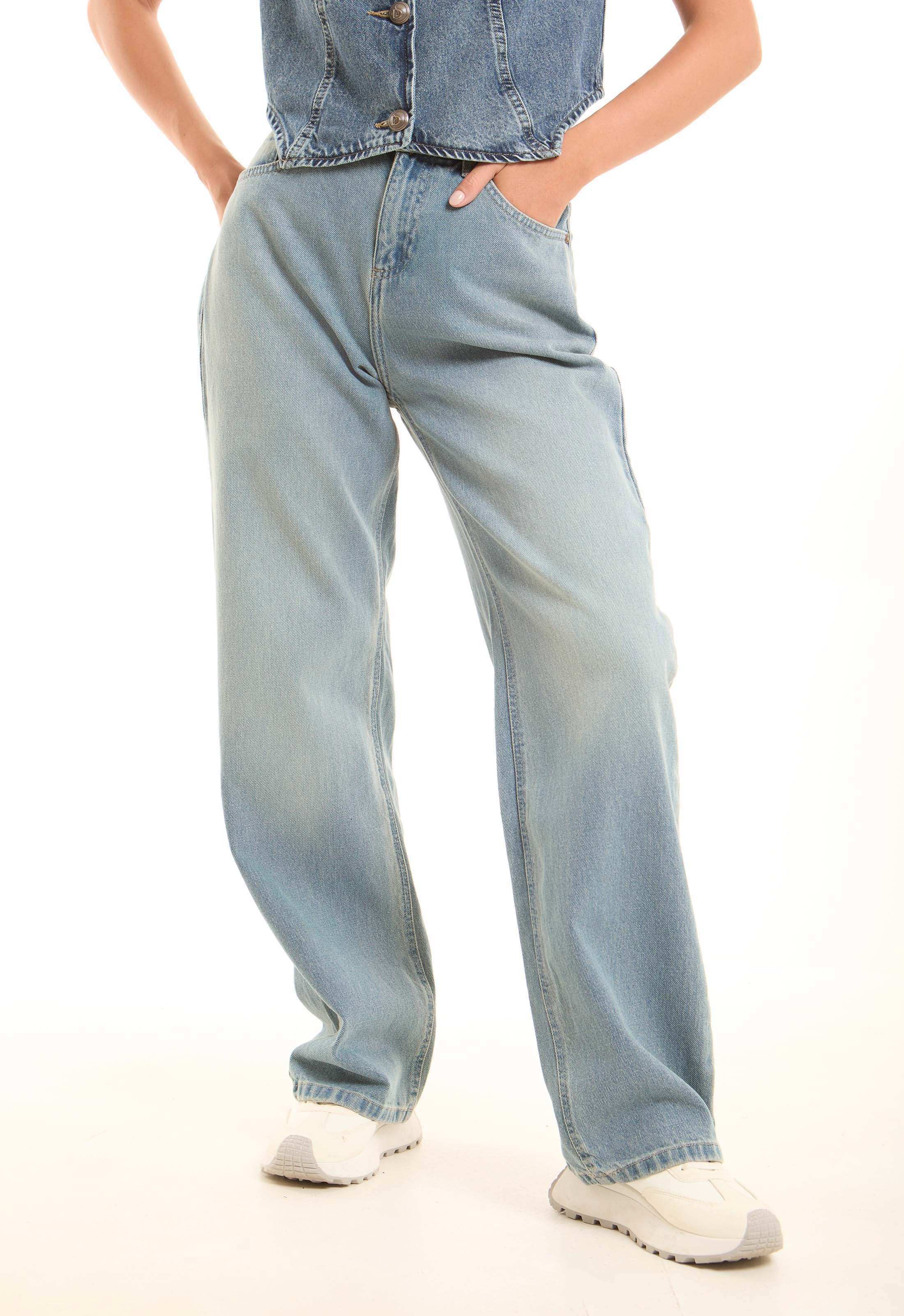Washed Blue Straight-Leg Denim - Image 3