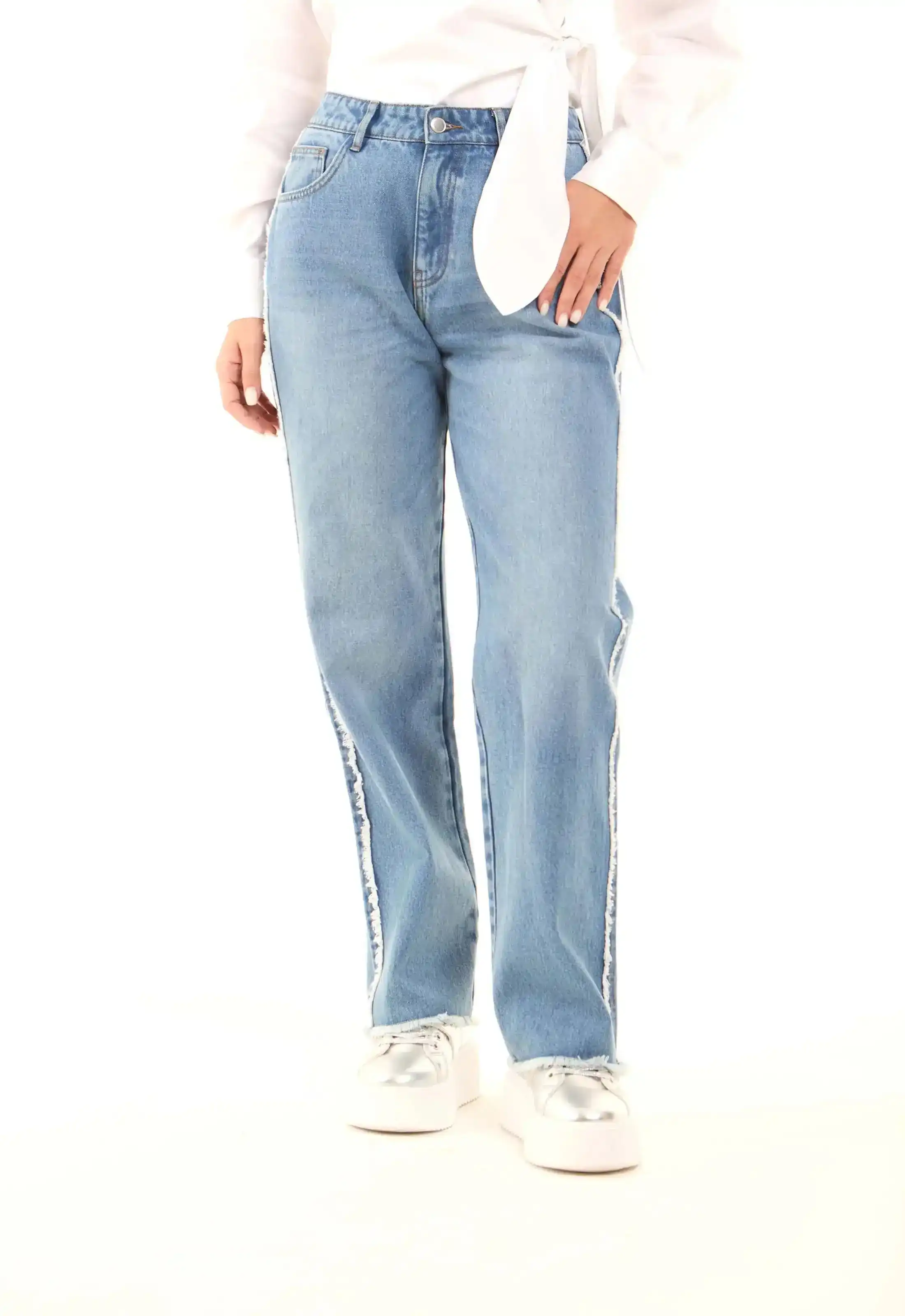 Classic Straight Denim Pants - Image 3