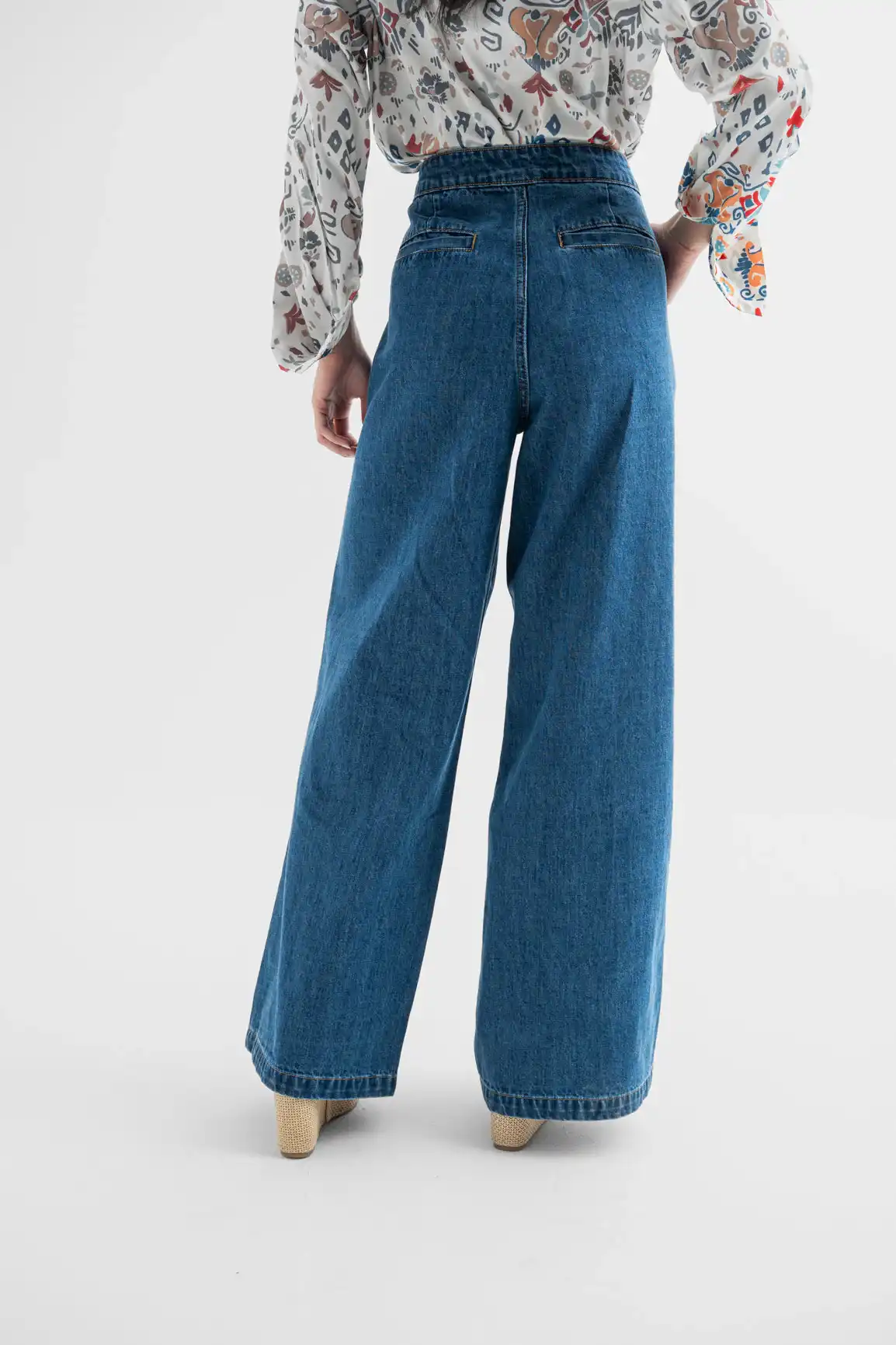 Classic Blue Wide-Leg Denim - Image 3