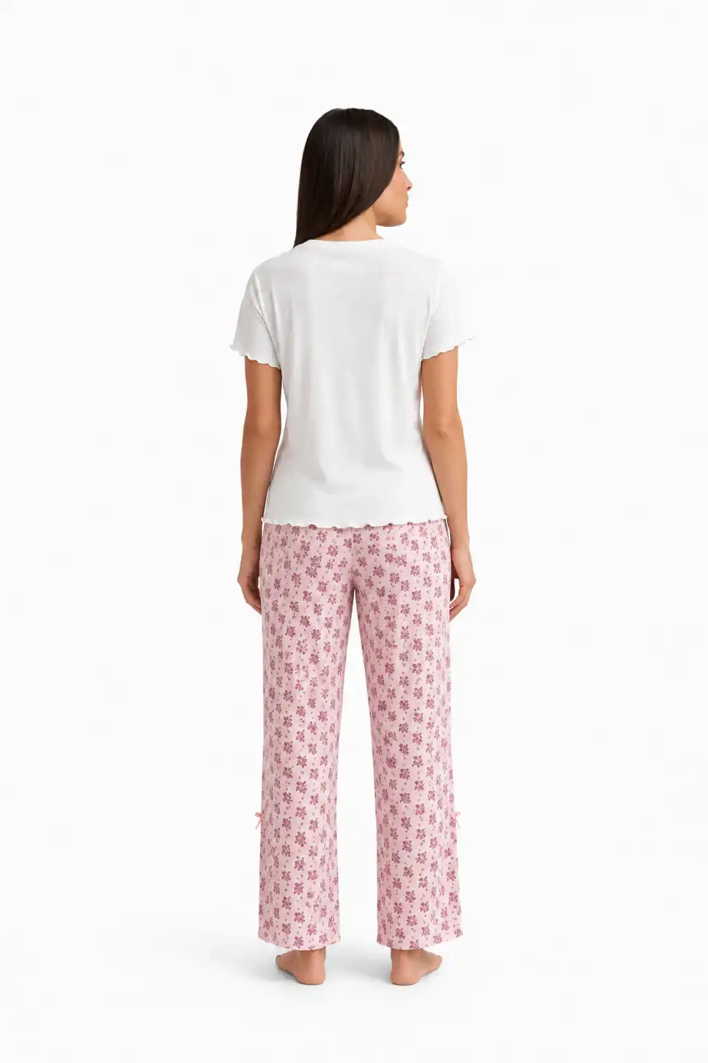 Soft Floral Full Pajama Set - Image 3