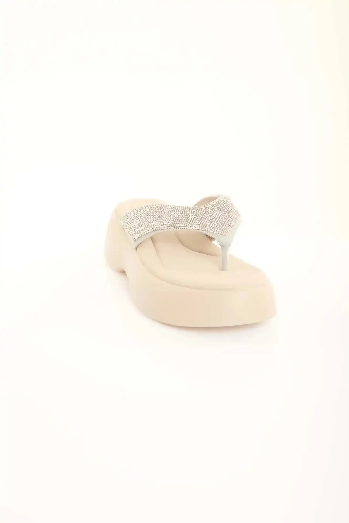 Rhinestone Platform Thong Sandals - Image 2